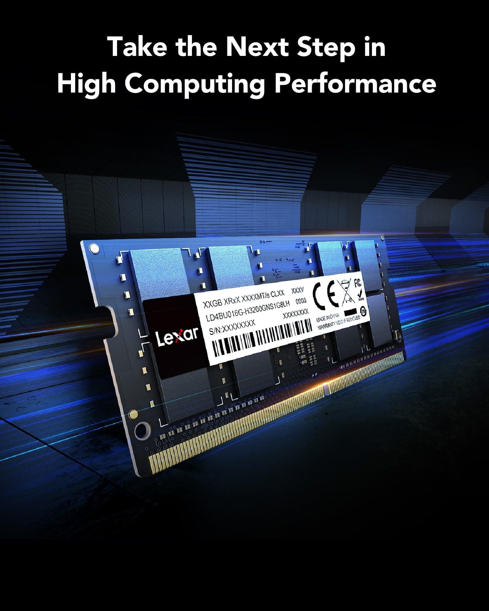 Lexar SODIMM RAM DDR4 8GB 3200 MHz, DRAM Speicher SODIMM 260-Pin, Speichermodul SO-DIMM mit hoher Leistung, Speicher für Laptops/Notebooks, CL22-22-22-52, 1,2V 1x8GB Bild 3