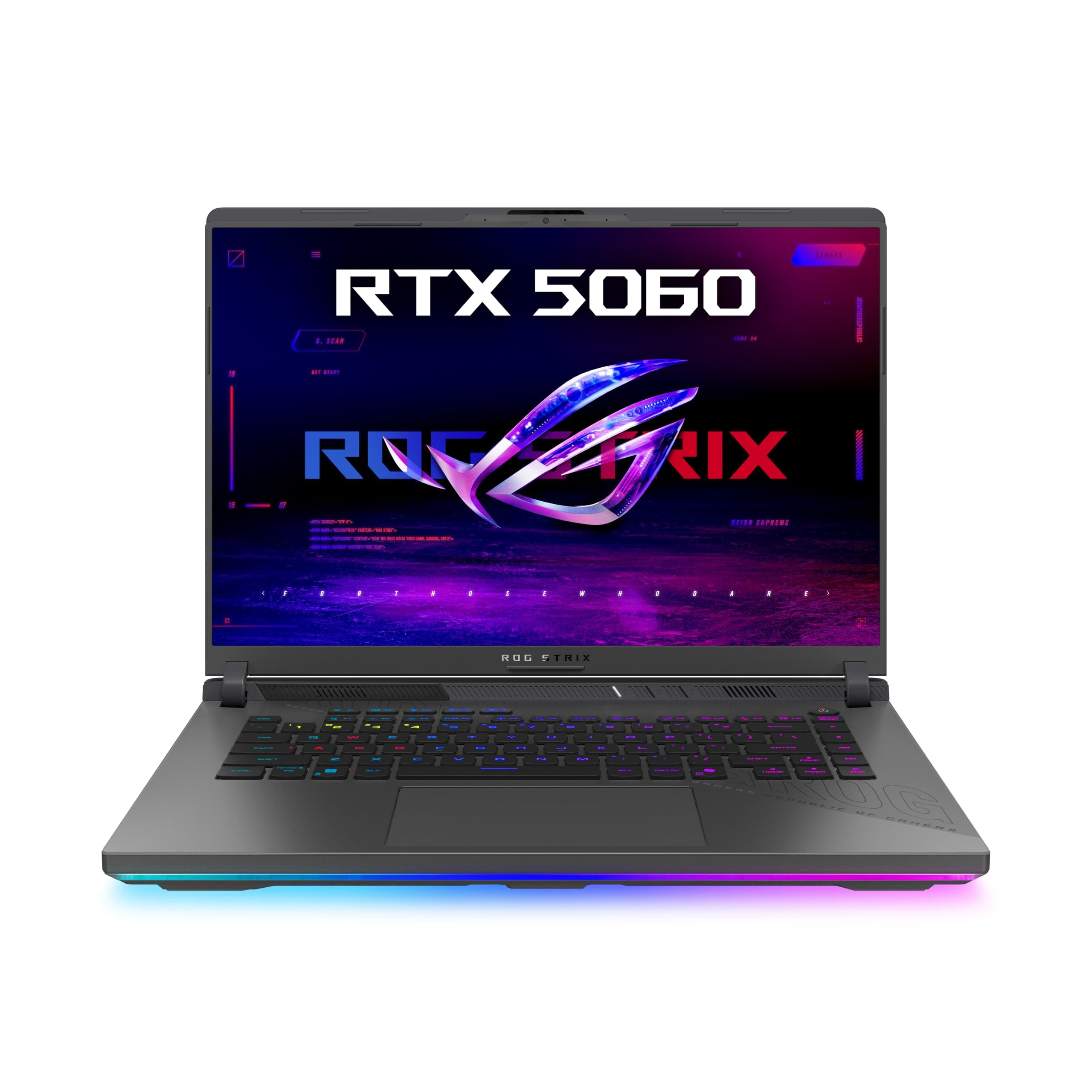 ASUS ROG Strix G16 G614FM Laptop | 16" WUXGA 165Hz/3ms 16:9 IPS Display | AMD Ryzen 9 9955HX | 16GB RAM | 1TB SSD | NVIDIA RTX 5060 | Win11 Home | QWERTZ | Eclipse Gray | 3Monate GamePass AMD Ryzen 9 9955HX | 16GB RAM | 1TB SSD | NVIDIA RTX 5060 16"