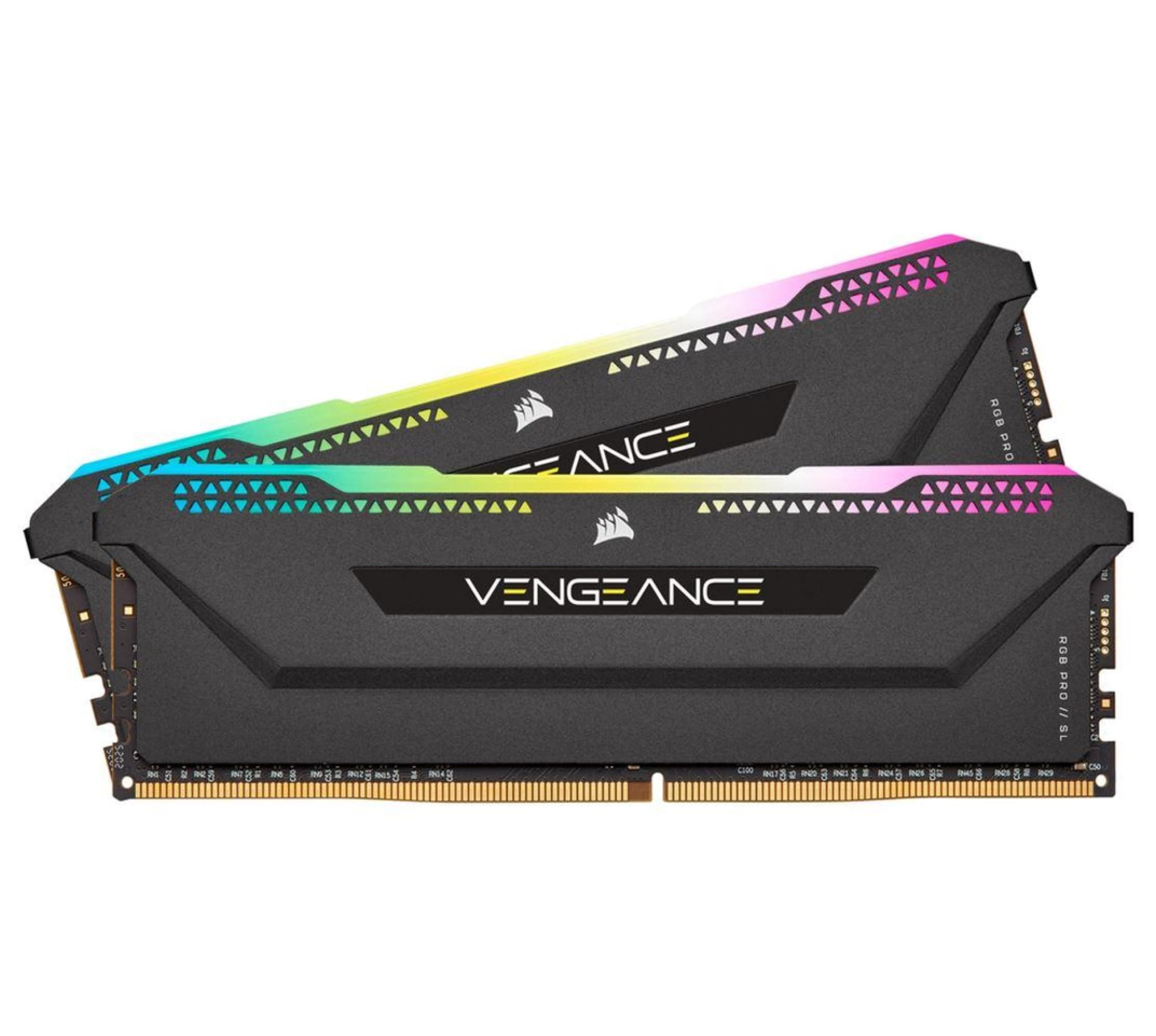 Corsair VENGEANCE RGB PRO SL 16GB (2x8GB) DDR4 Bis zu 3200MHz (PC4-25600) CL16 Desktop memory – Schwarz, CMH16GX4M2E3200C16, 2 x 8 GB Bild 2