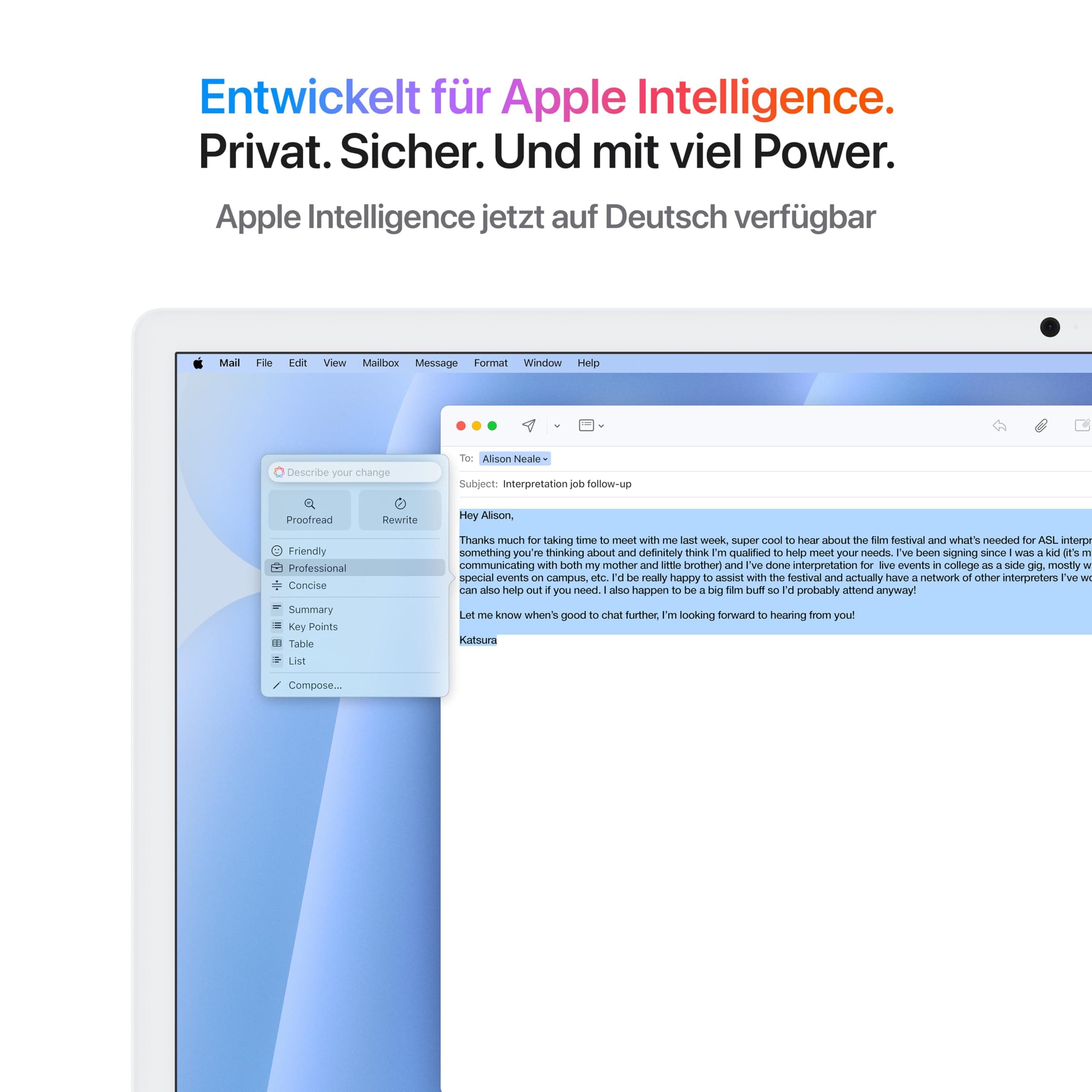 Apple iMac All-in-One Desktop-Computer mit M4 Chip mit 10 Core CPU und 10 GPU: 24 Retina Display 16 GB gemeinsamer Arbeitsspeicher 256 GB SSD Speicher passendes Zubehör Blau Blau 256 GB SSD Standardglas 16 GB Gemeinsamer Arbeitsspeicher Bild 3