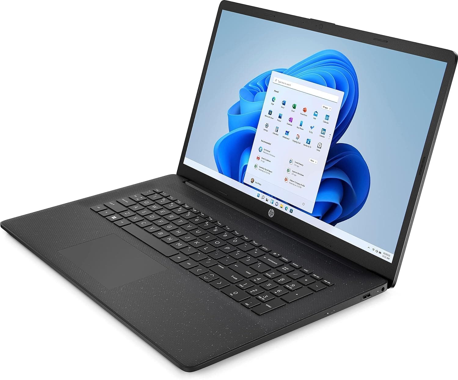 HP Laptop mit 17,3" HD+ Display, Intel Celeron N4120, 8 GB DDR4 RAM, 256 GB SSD, Intel UHD-Grafik, Windows 11, QWERTZ Tastatur, Schwarz Bild 7
