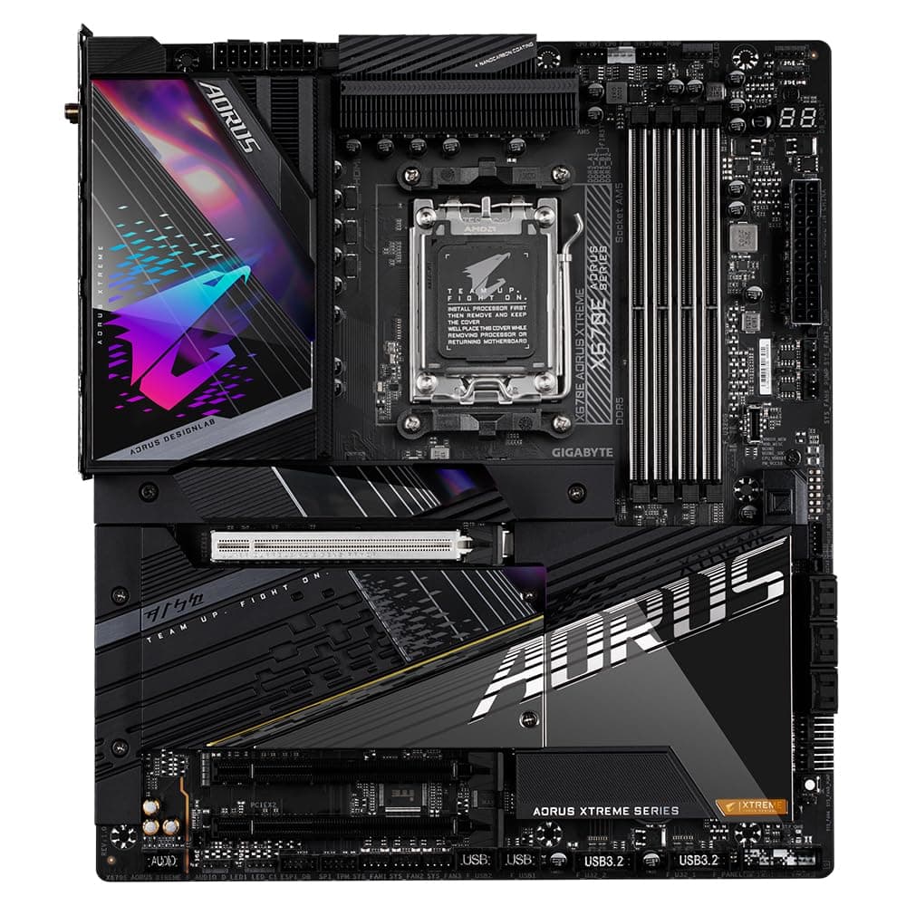 GIGABYTE X670E AORUS Xtreme Mainboard - Unterstützt AMD 9000 Series CPUs, 18+2+2 Phases Digital VRM, up to 8000MHz DDR5 (OC), 4xPCIe 5.0 M.2, Wi-Fi 6E, 10GbE LAN, USB 3.2 Gen 2x2 Bild 3