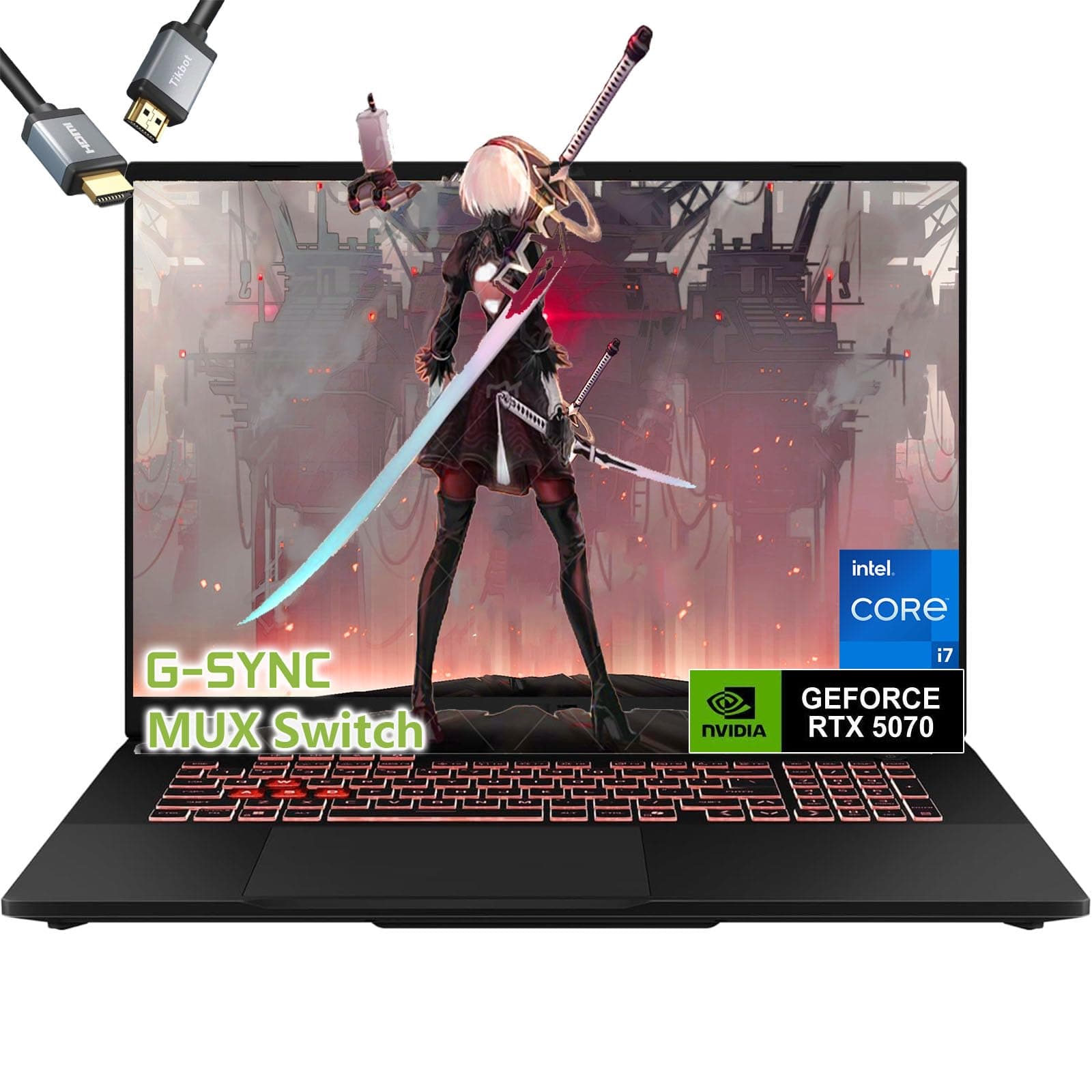 ASUS TUF F16 Gaming Laptop RTX 5070 - Intel Core i7-14650HX -16 Zoll FHD+ G-SYNC MUX Switch -32GB RAM| 1TB SSD -RGB Tastatur mit Hintergrundbeleuchtung - Portatil Gamer PC Creator Video Editing
