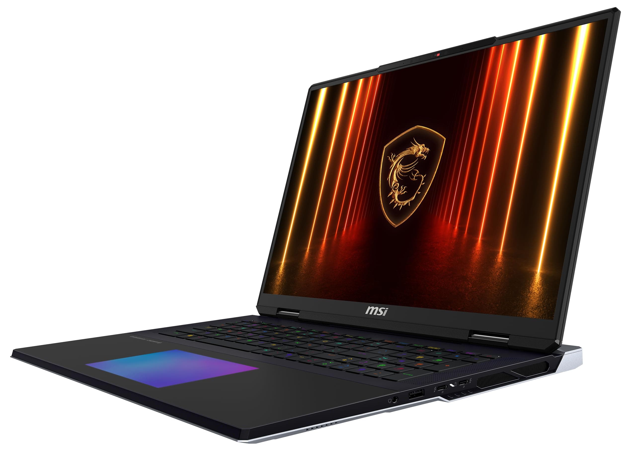 MSI Titan 18 HX AI Gaming-Laptop, 18" UHD+ Mini-LED Display, Intel Core Ultra 9, NVIDIA GeForce RTX 5090, 96 GB DDR5 RAM, 6 TB SSD, Windows 11 Home, QWERTZ Tastatur, Schwarz, A2XWJG-070 Bild 6