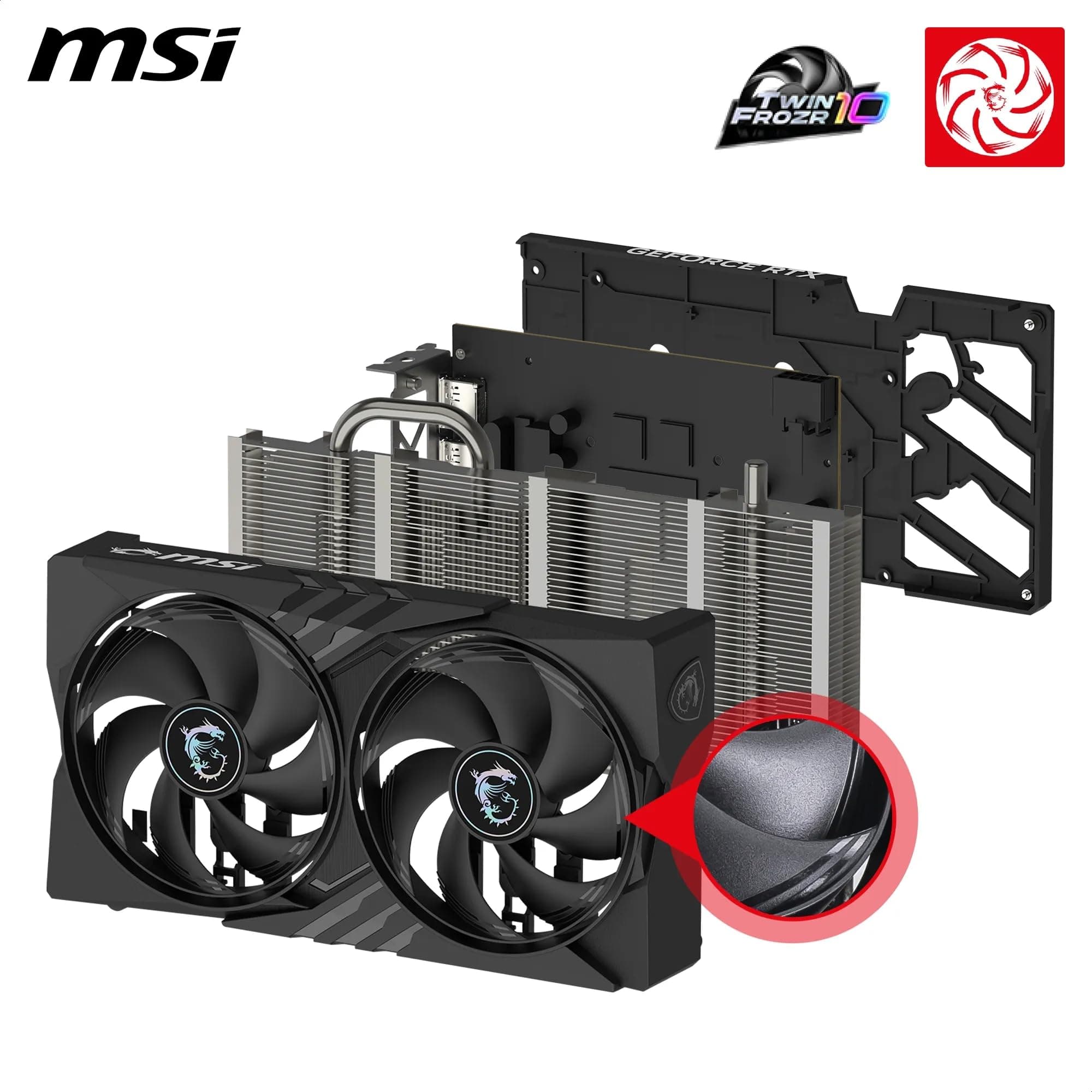 MSI GeForce RTX 5050 8G Gaming OC - 8GB GDDR6 (20Gbps/128-bit), PCIe 5, Boost: 2602 Hz, HDMI 2.1b, DisplayPort 2.1b Bild 7