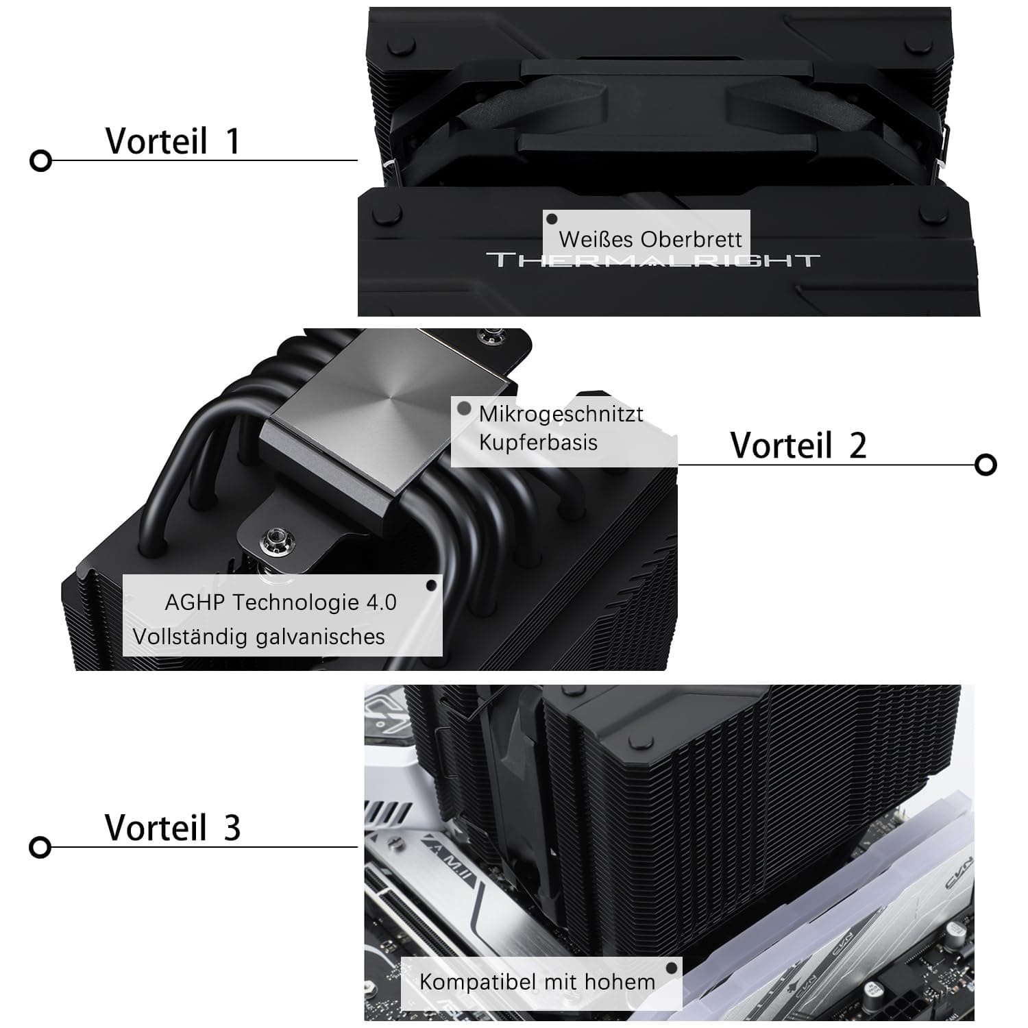 TR-Thermalright Peerless Assassin 120 MINI Black CPU-Kühler,Double Tower mit 6x6mm Heatpipes,12cm PWM Lüfter Low Noise 25.6dBA,Schwarz Top Cover,für AM5/AM4,Intel lga1851/1700/115x/2011,135mm Hoch Bild 5