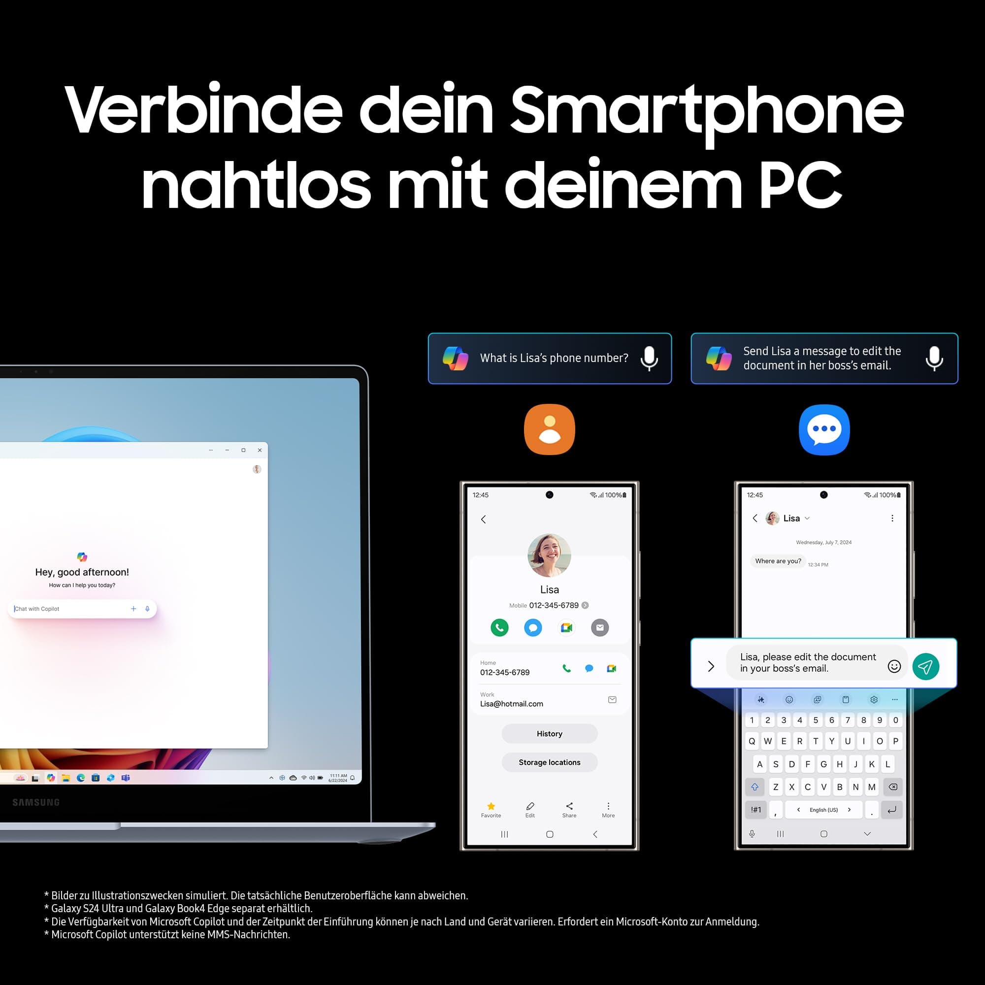 Samsung Galaxy Book4 Edge Galaxy AI-Laptop, 16-Zoll-Display, 16GB RAM, Snapdragon X Elite Pro Prozessor, Notebook 1TB Speicher, Copilot+ PC, Sapphire Blue, 3 Jahre Herstellergarantie 16 Zoll 1 TB Bild 6