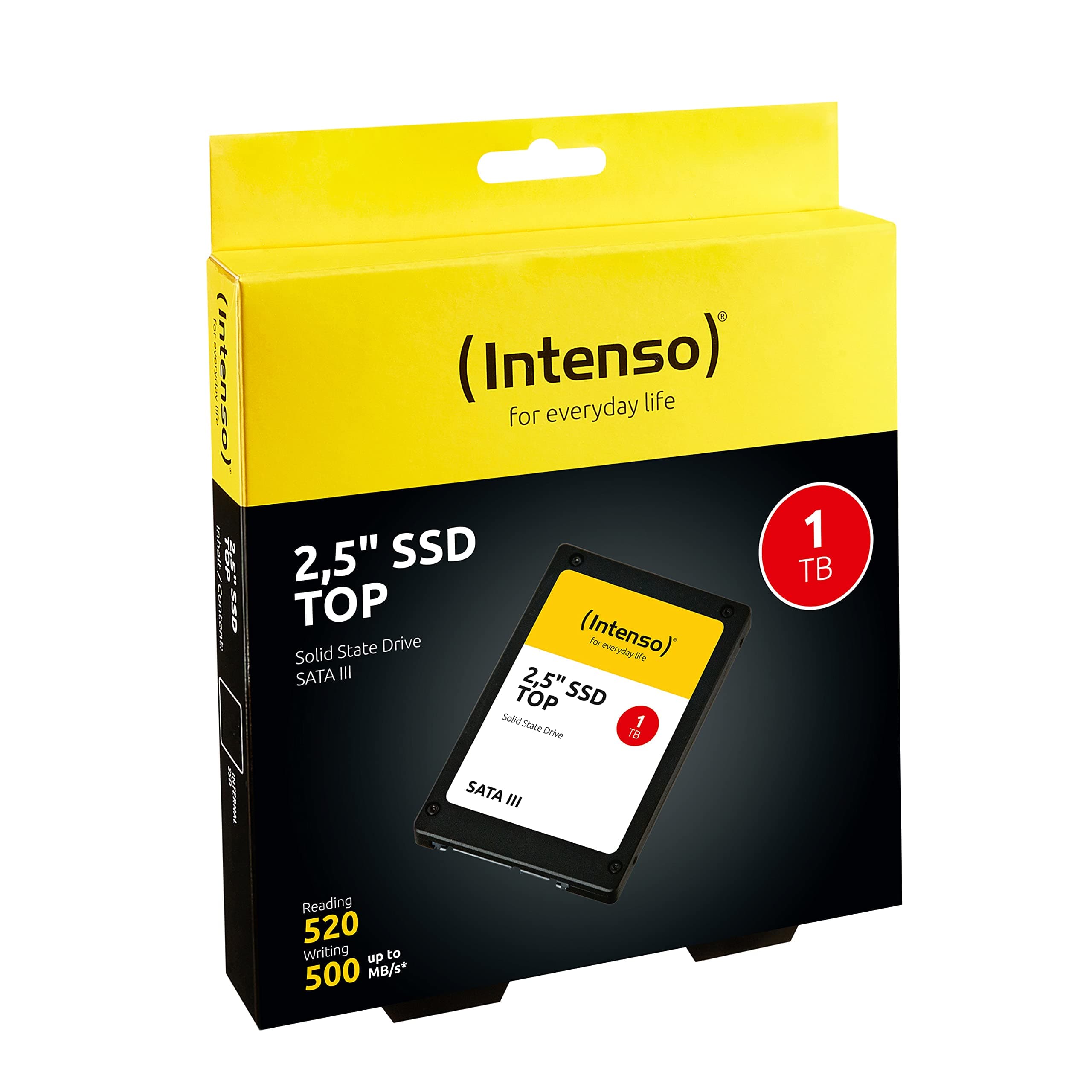 Intenso Interne 2,5" SSD SATA III Top, 1 TB, 550 MB/Sekunden, Schwarz, Festkörper-Laufwerk & Speed Line, 64GB Speicherstick, USB-Stick 3.2 Gen 1x1, schwarz Bild 5