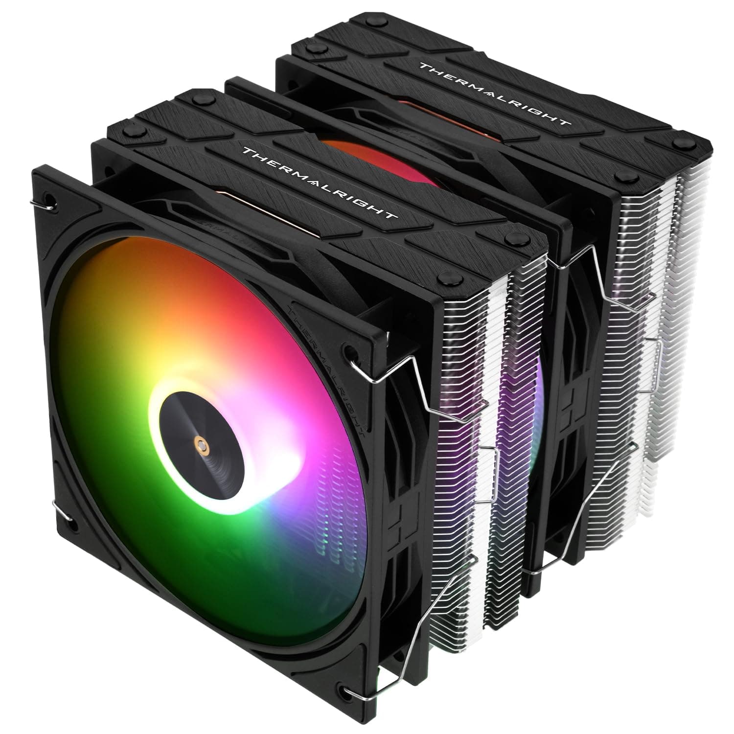 Thermalright Peerless Assassin 120 ARGB Schwarz V3 CPU Luftkühler,6 Heatpipes CPU-Kühler, Dual CPU-Lüfter,Schwarze obere Abdeckung,für AM4/AM5,Intel lga1851/1700/115X/1200, PC-Kühlkörper Kühler PA120 ARGB Black V3
