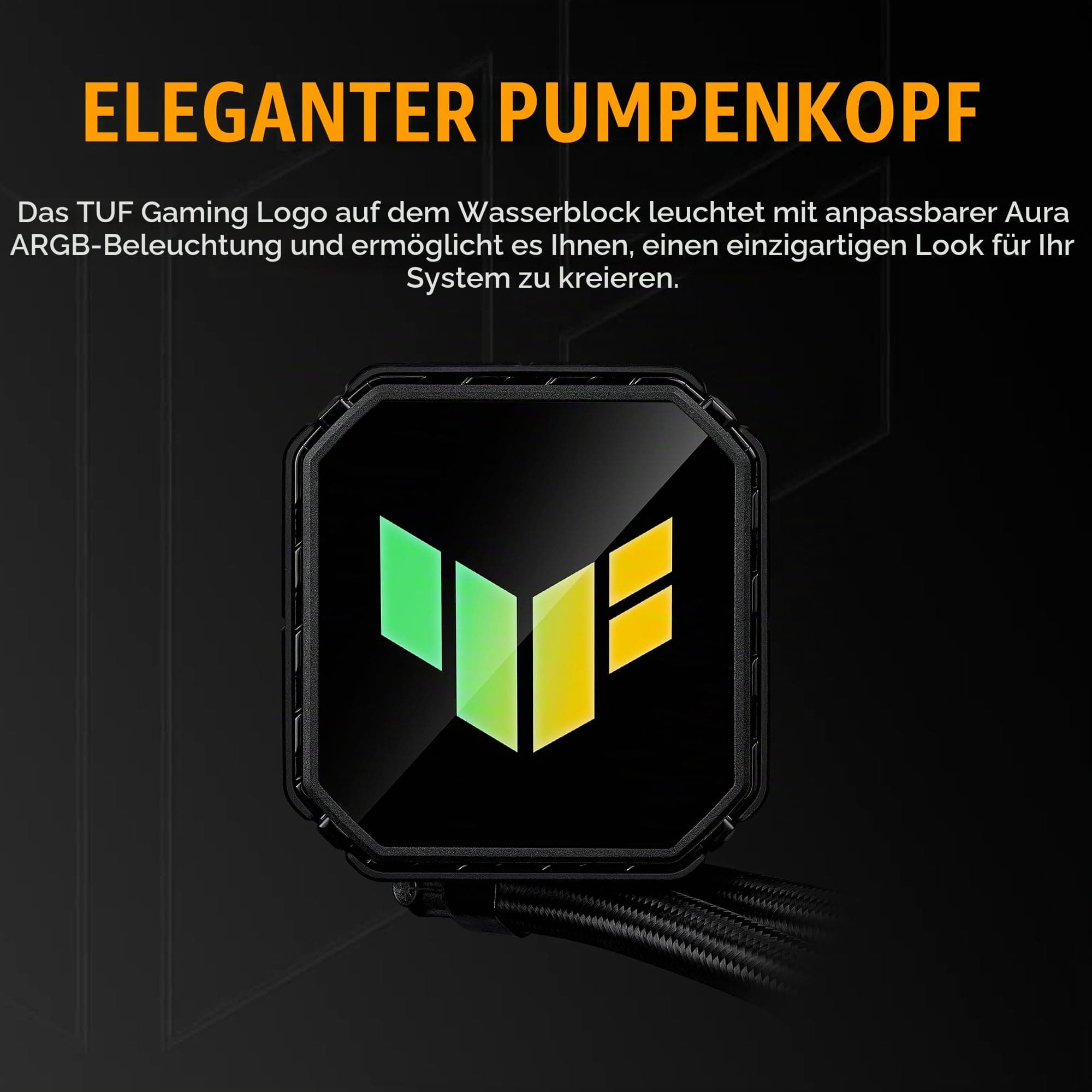 ASUS TUF Gaming LC III 360 ARGB All-in-One-Flüssig-CPU-Kühler (vorinstallierte, integrierte Dreifachlüfter, 400mm Schläuche, Intel LGA 1851, 1700, 1200 und AMD AM5, AM4, Aura ARGB Beleuchtung) Bild 3