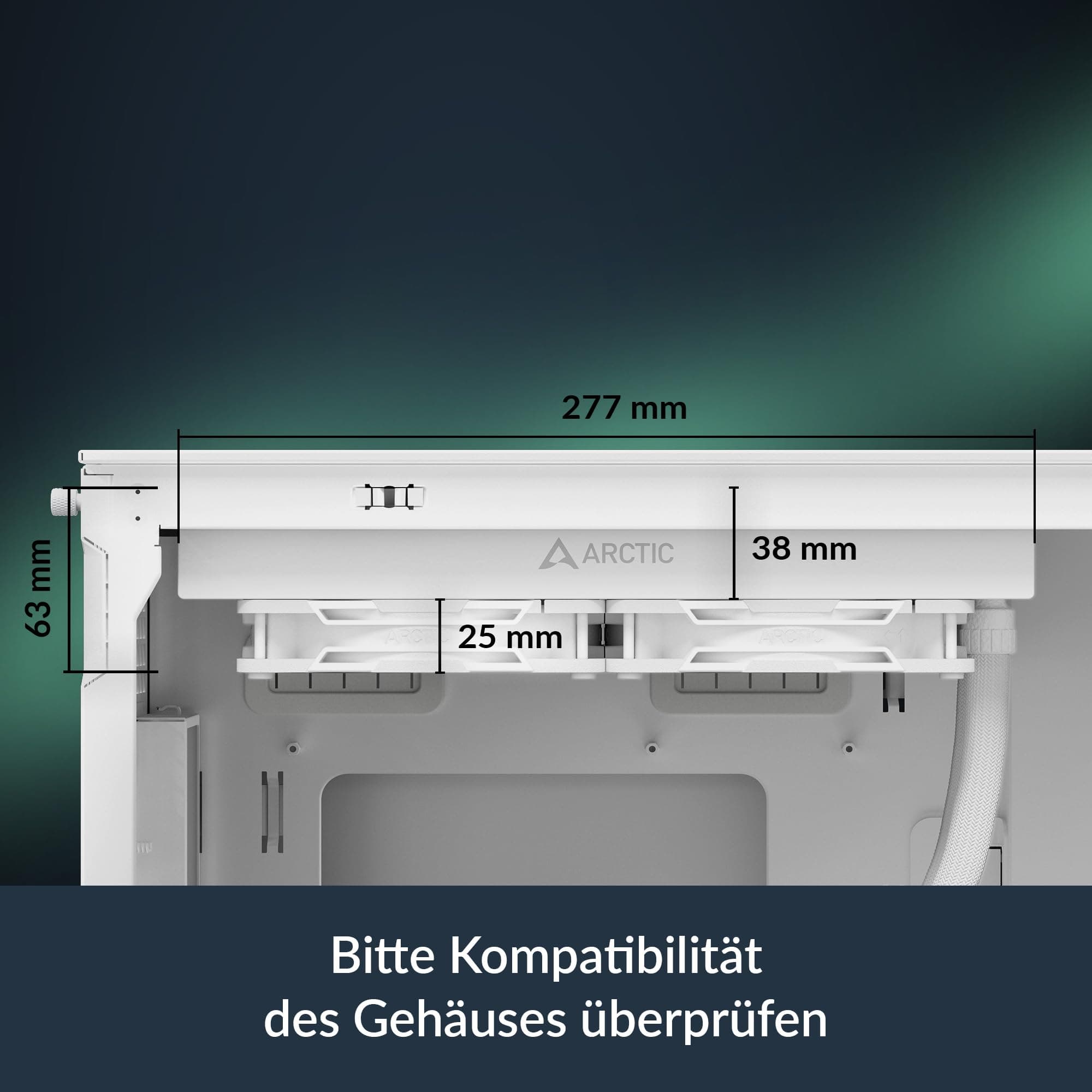ARCTIC Liquid Freezer III Pro 240 A-RGB (White) - AIO CPU Kühler, 2 x 120 mm Wasserkühlung, 38 mm Radiator, PWM-Pumpe, VRM-Lüfter, AMD AM5/AM4, Intel LGA1851/1700 Contact Frame - Weiß weiß Liquid Freezer III Pro 240 A-RGB Bild 6