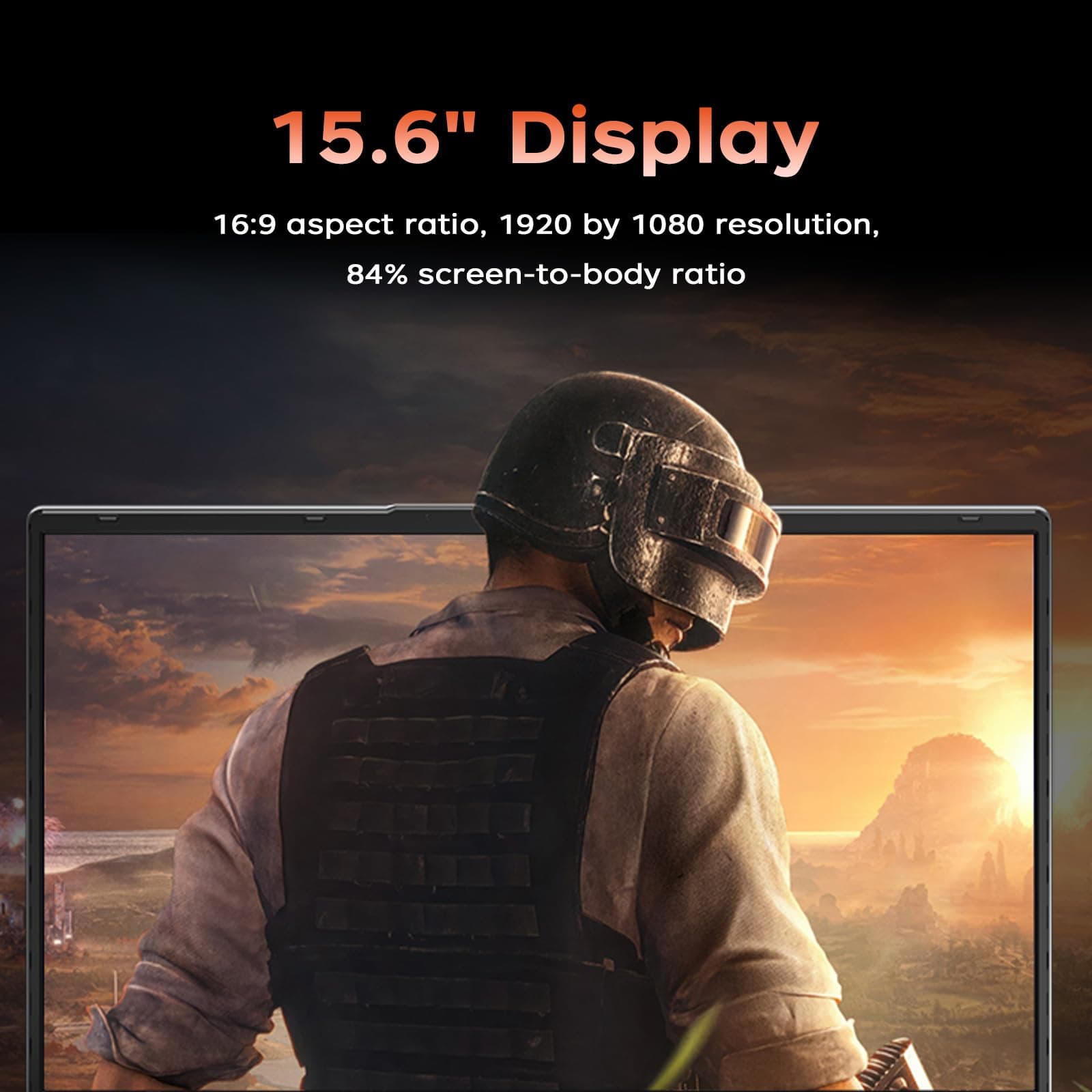 15.6 Zoll Laptop,Ryzen 5 7430U Prozessor bis zu 4.3GH,16GB DDR4 512GB SSD,Notebook Geeignet für Studium und Beruf,Unterstützung WiFi 5, BT5.0, 3*USB3.2,5000mAh Bild 4
