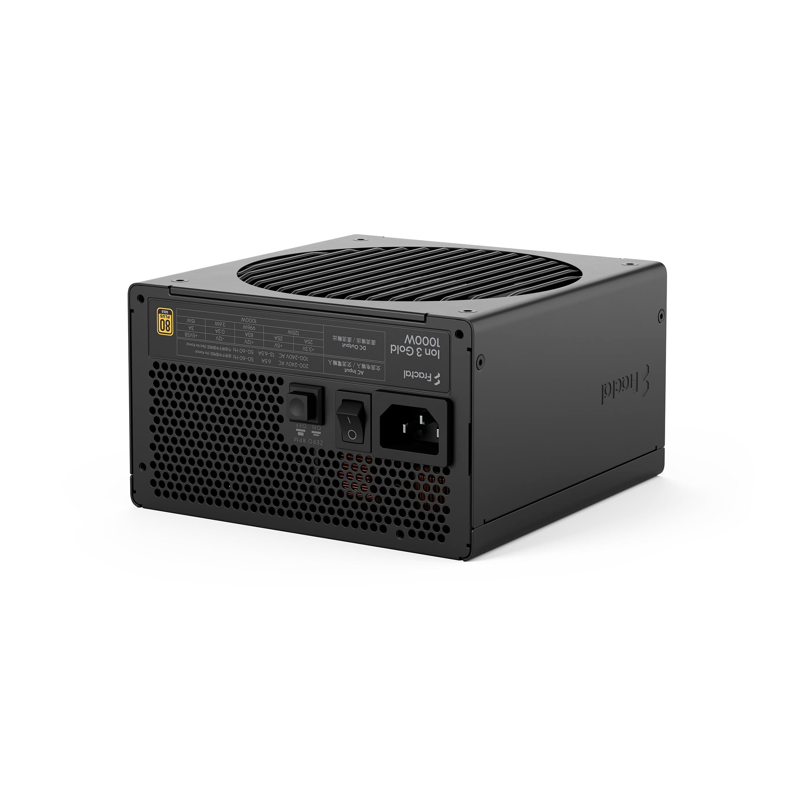 Fractal Design Ion 3 Gold 1000W Black — 80 Plus Gold, vollmodular, ATX12V 3.1 Netzteil Schwarz 1000W Bild 7