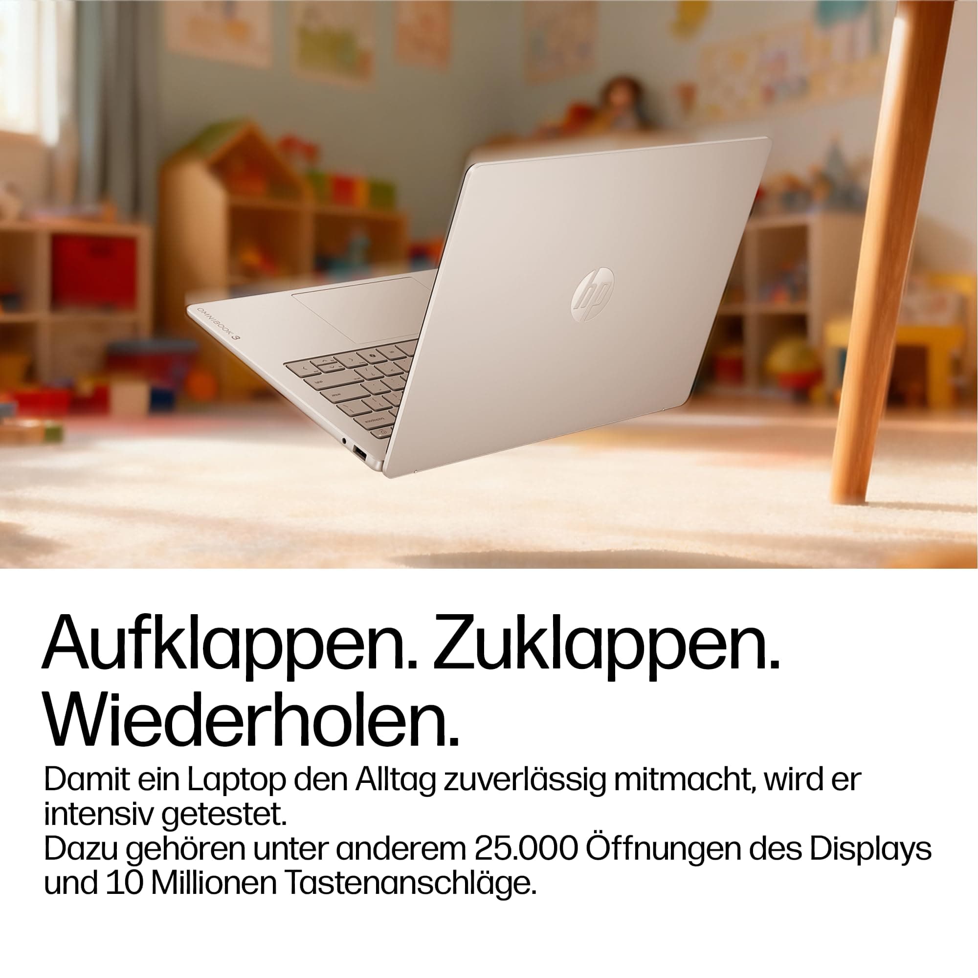 HP OmniBook 3 Laptop (16" 2K Display, Intel Core 3, 8GB RAM, 512GB, Win11, QWERTZ) - Schwarz Intel Core 3, 8GB RAM, 512GB 16 Zoll Schwarz Bild 8