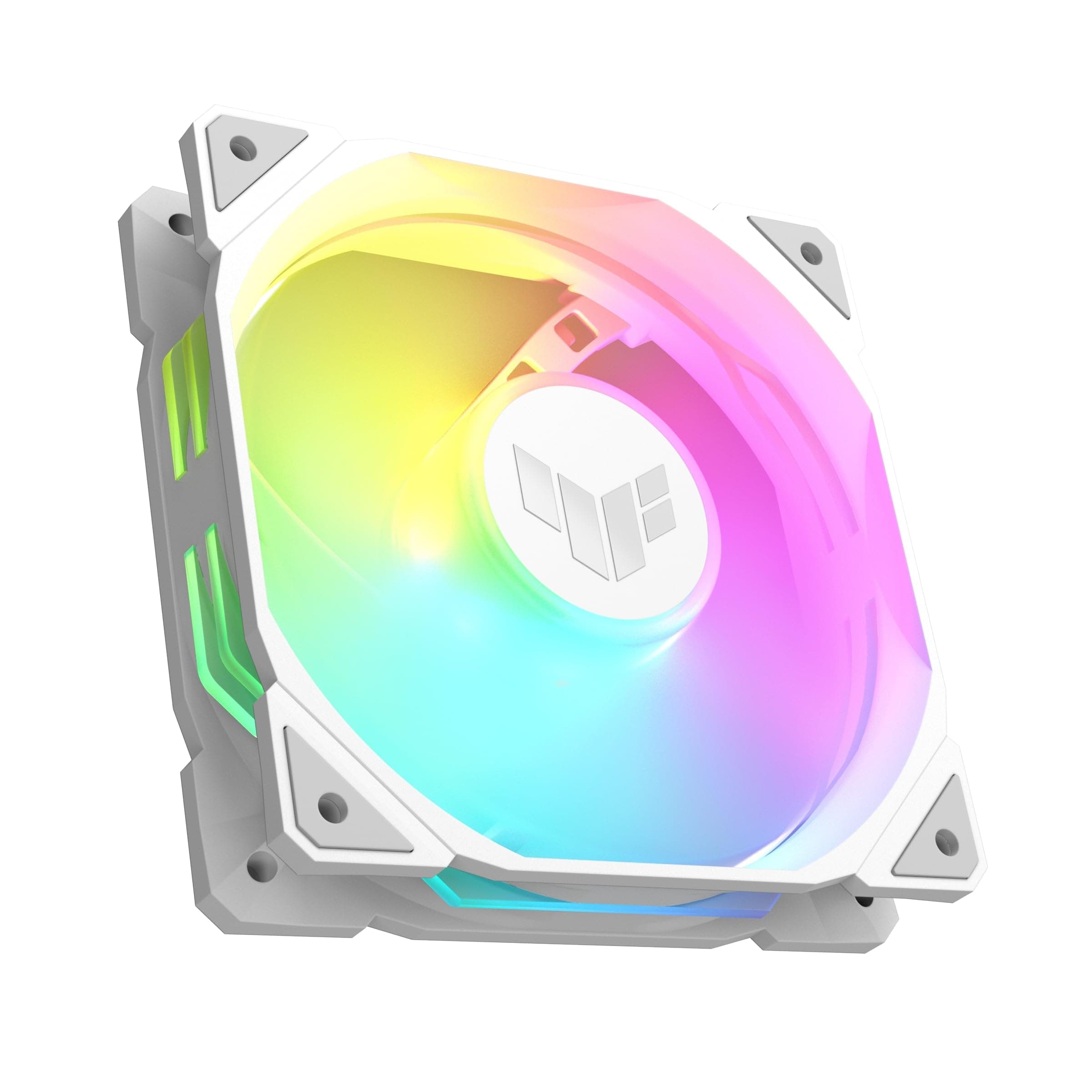 ASUS TUF Gaming TR120 ARGB Standard Blade White 3IN1 Gehäuselüfter 3er Pack (120mm PWM PC Lüfter, 2000 RPM, 3,3 mm H2O, 77,4 CFM Luftstrom, 16 einzeln adressierbare RGB-LEDs, weiß) Bild 3