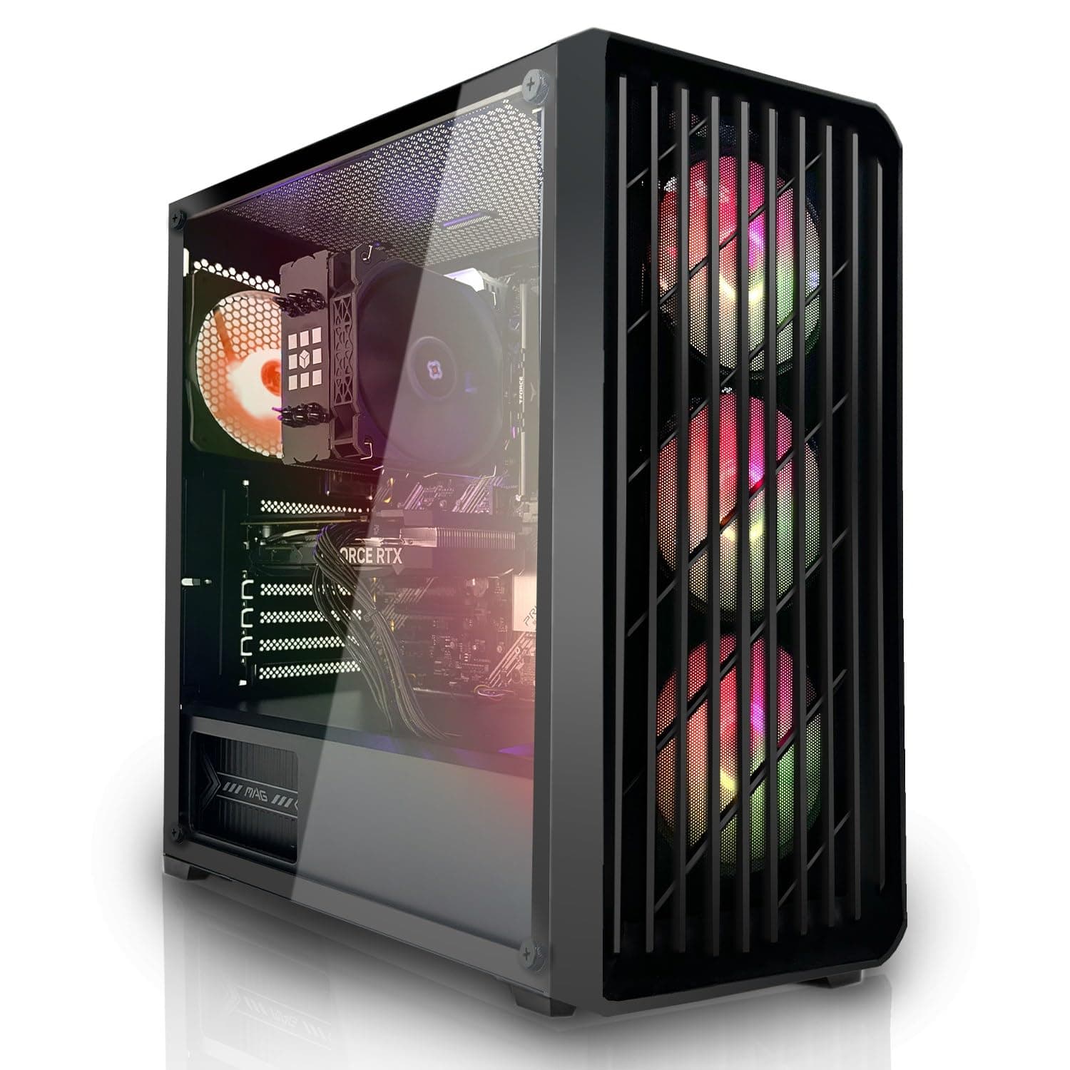 SYSTEMTREFF Gaming PC AMD Ryzen 5 5600 6x4.4GHz | Nvidia RTX 5050 8GB DX12 | 512GB M.2 NVMe | 16GB DDR4 RAM | Windows 11 | WLAN Desktop Computer Rechner für Gamer, Zocker & Streamer