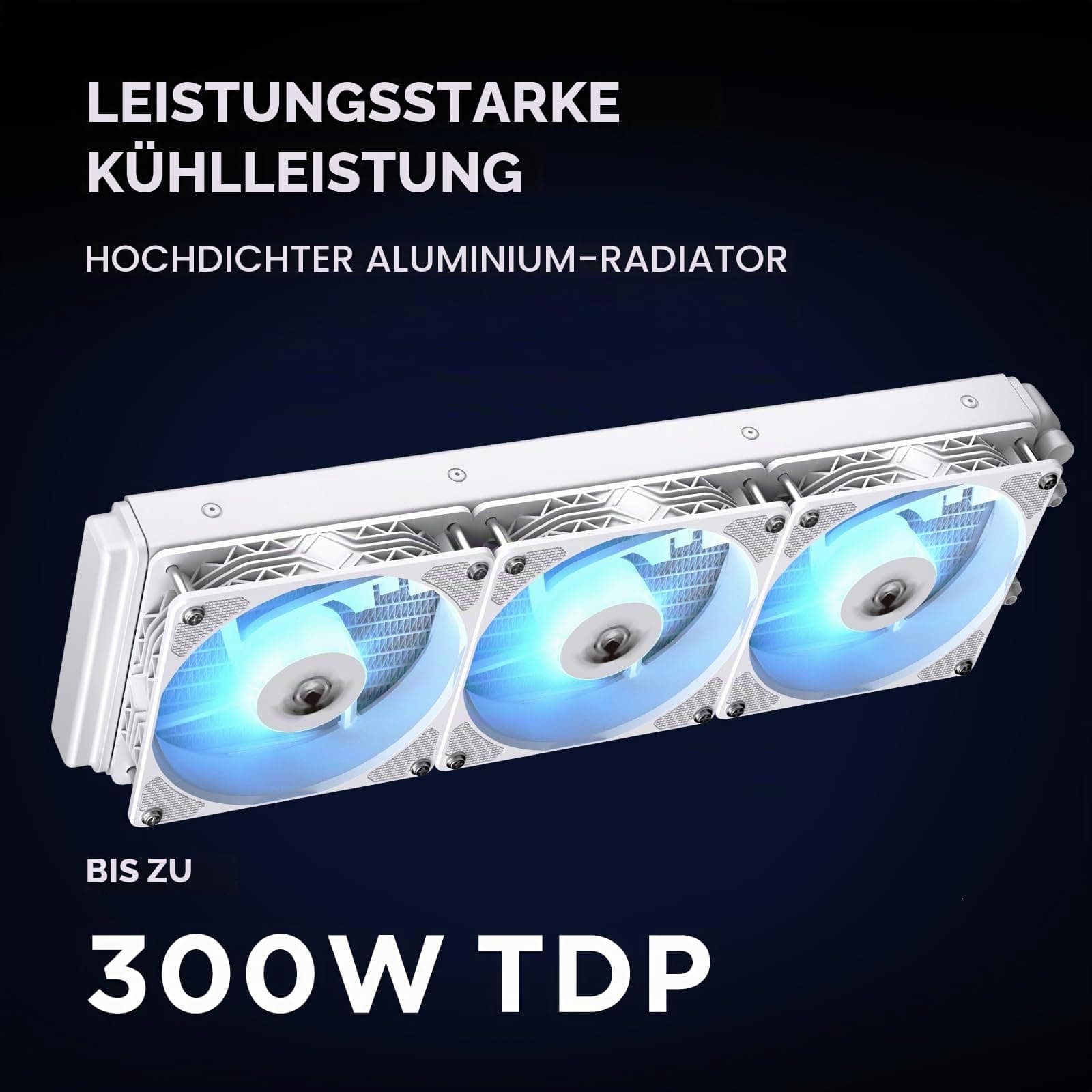 TZMRIT TK1 Farbiges Licht Aio Wasserkühlung CPU Kühler 800-1800RPM PWM Lüfter,Für LGA115X/1200/1700/1366/2011/2066,Für FM2/FM2+/AM3+/AM4/AM5 (240 Black) Bild 7