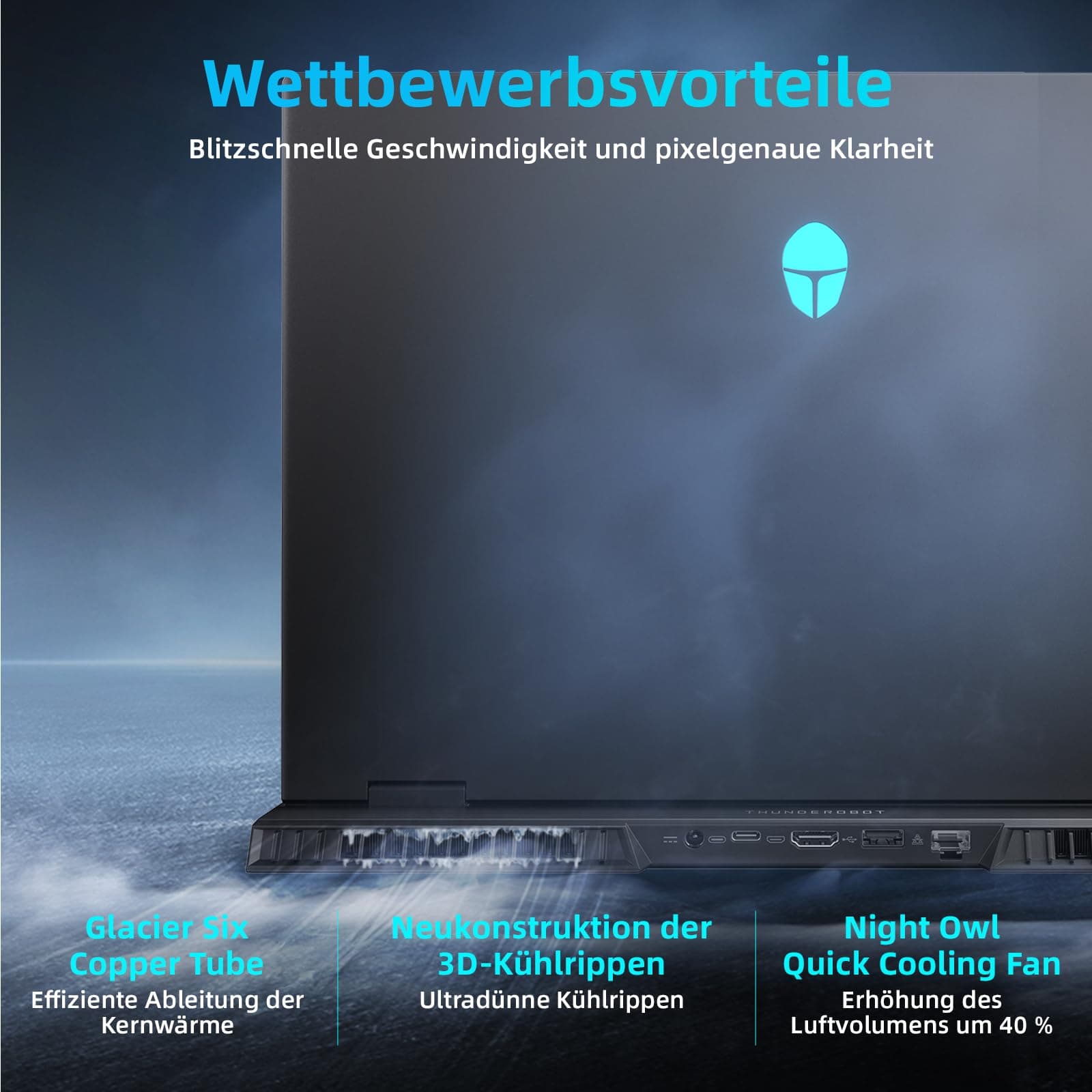 Thunderobot Radiant 16 Gaming-Laptop, Intel i7-14700HX, RTX 5060, AI Notebook, 32 GB DDR5, 1 TB SSD, 16" QHD+ 240Hz Display, 8 GB GDDR7, Win11 Pro, Effiziente Kühlung, E-Sport RZ16 5060 Bild 5
