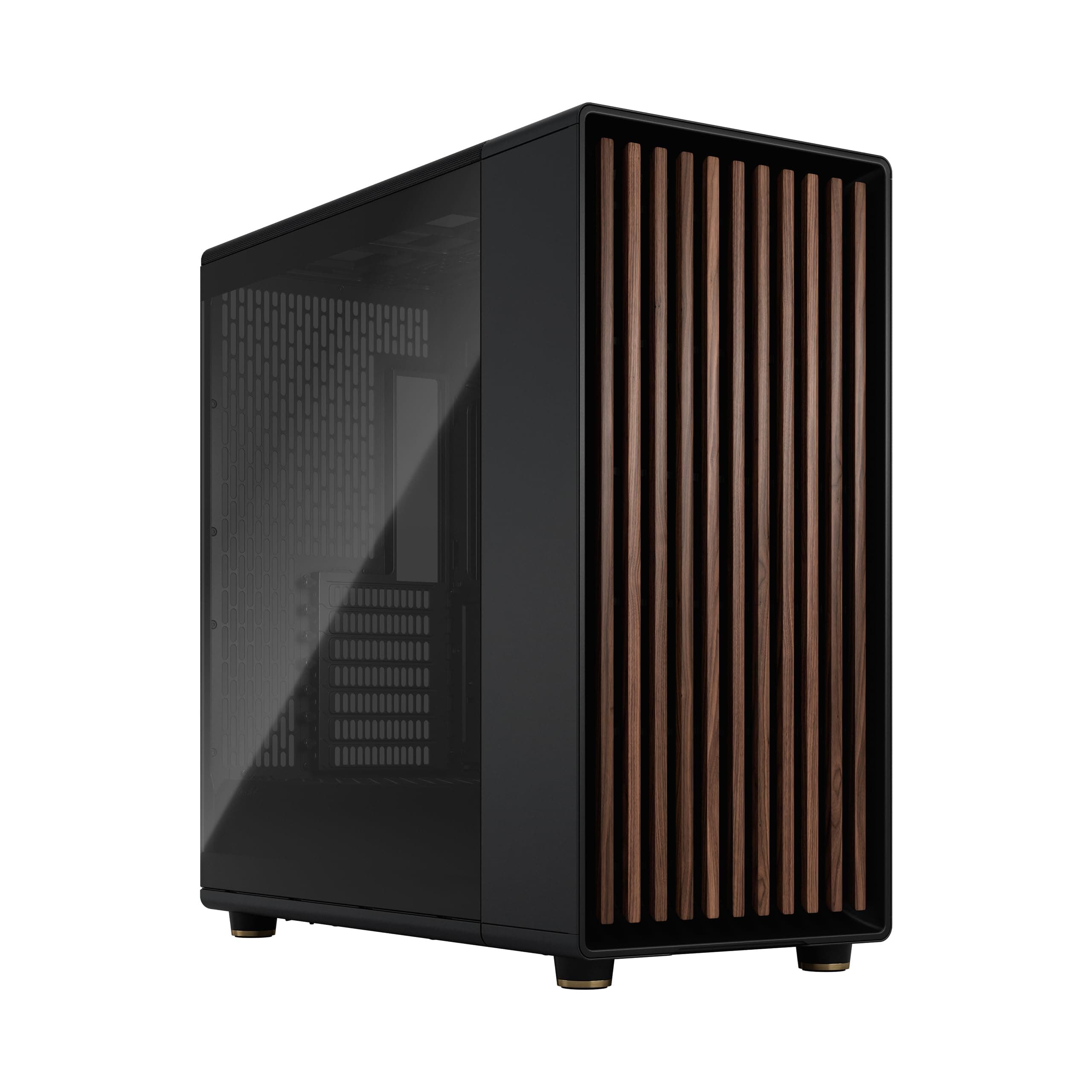 Fractal Design North XL PC Gaming Gehäuse - E-ATX Full-Tower | Charcoal Black mit 3x 140-mm-Aspect-PWM-Lüftern, USB Typ-C, bis 413 mm GPU-Platz, 420-mm-Radiator-kompatibel North XL Black TG Dark
