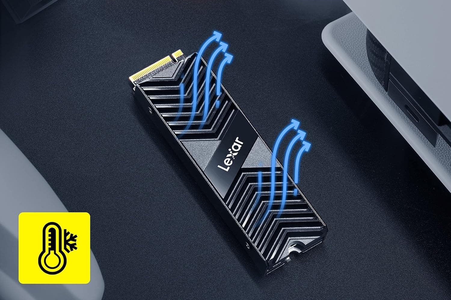 Lexar SSD NM800 Pro 8 TB Professionell PCIe Gen4 NVMe M.2 2280 mit Kühlkörper, bis zu 7.000 MB/s Lesen und 6.600 MB/s Schreiben, interne SSD für PS5, Spiele und Kreativität, Schwarz Bild 6