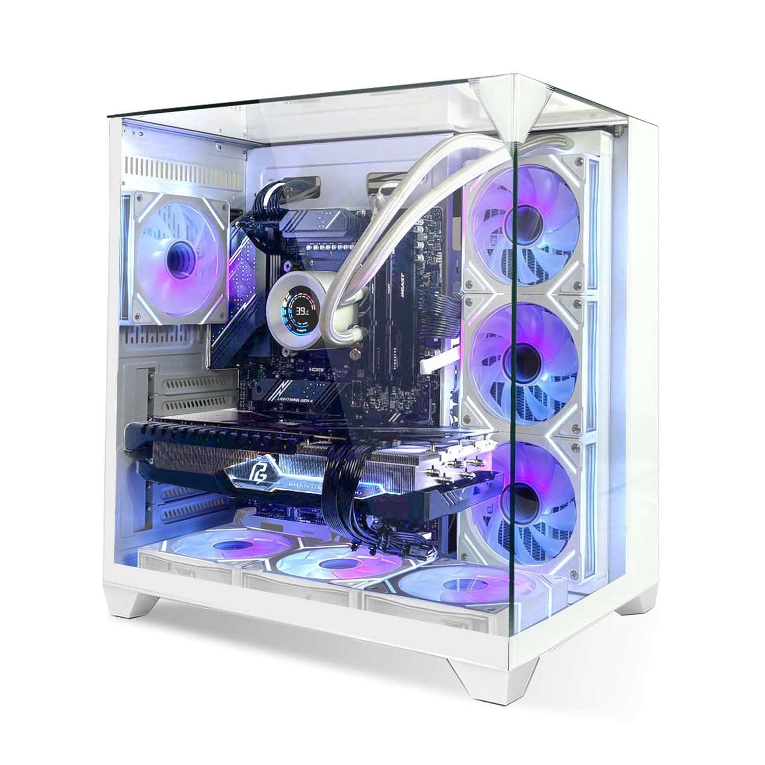 SYSTEMTREFF High-End Gaming PC weiß AMD Ryzen 7 9800X3D 8x5.2GHz | Nvidia RTX 5080 16GB | 2TB M.2 NVMe | 32GB DDR5 RAM | Windows 11 | Desktop Computer Rechner für Gamer, Zocker & Streamer