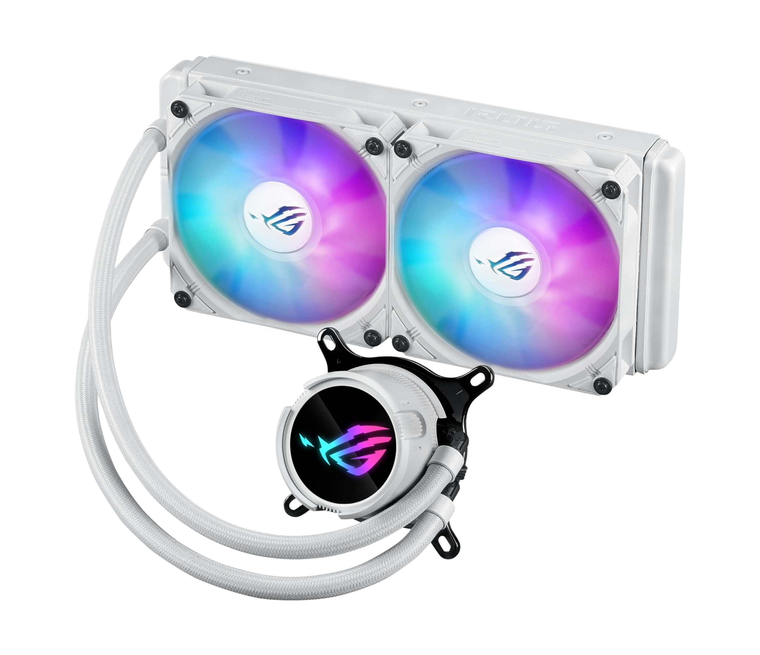 ASUS ROG STRIX LC III 240 ARGB White Edition All-in-One Flüssig-CPU-Wasserkühlung weiß (2x adressierbare ROG ARGB-Lüfter, Asetek-Pumpe 7. Generation V2, Intel LGA 1700, 1200, 115X, AMD AM5, AM4) Bild 2