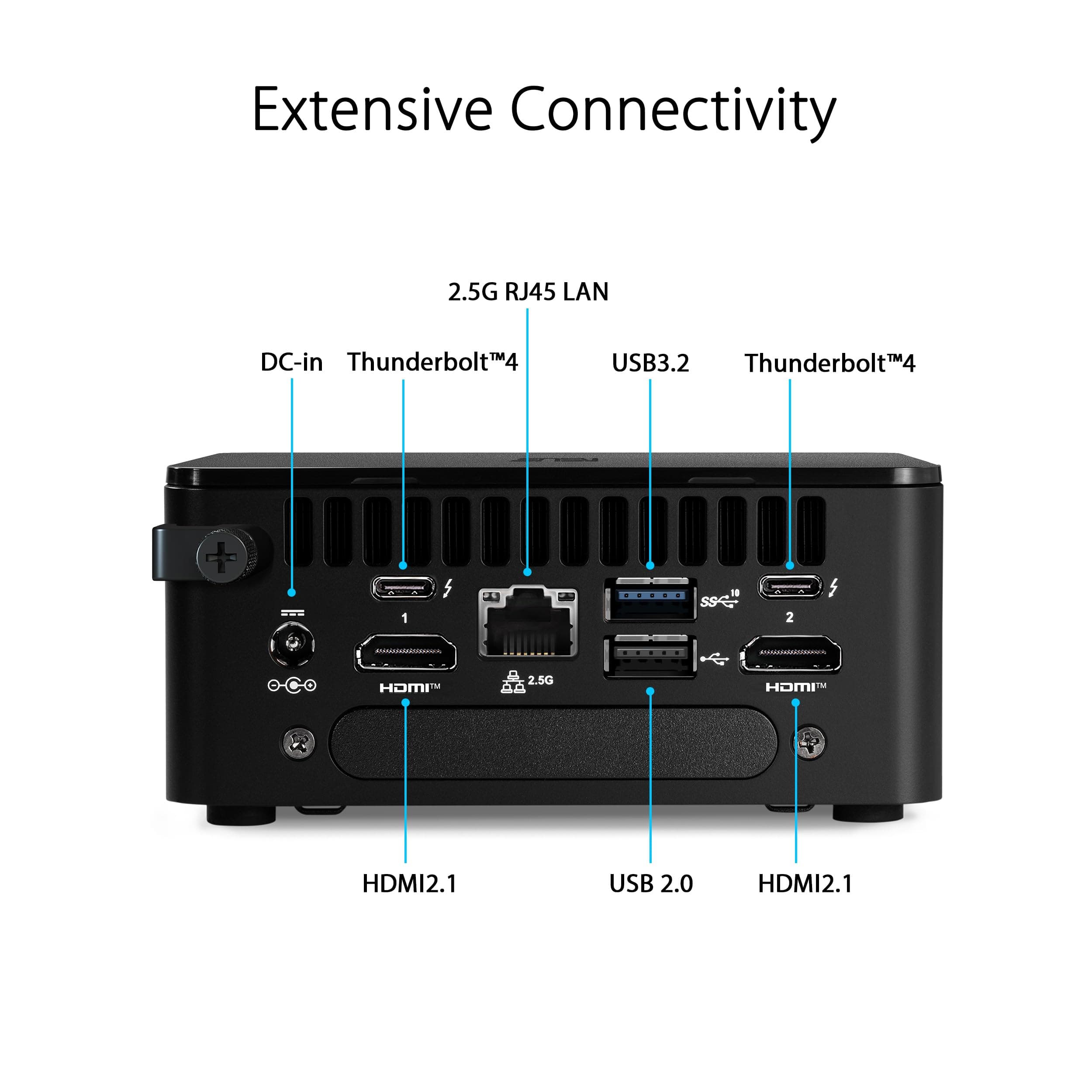 ASUS NUC 13 Pro Barebone Desktop-PC (Intel Core i7-1360P, vPro, Intel UHD Graphics, kein Speicher, kein Speicher, kein Betriebssystem, inkl. Netzkabel) Bild 3