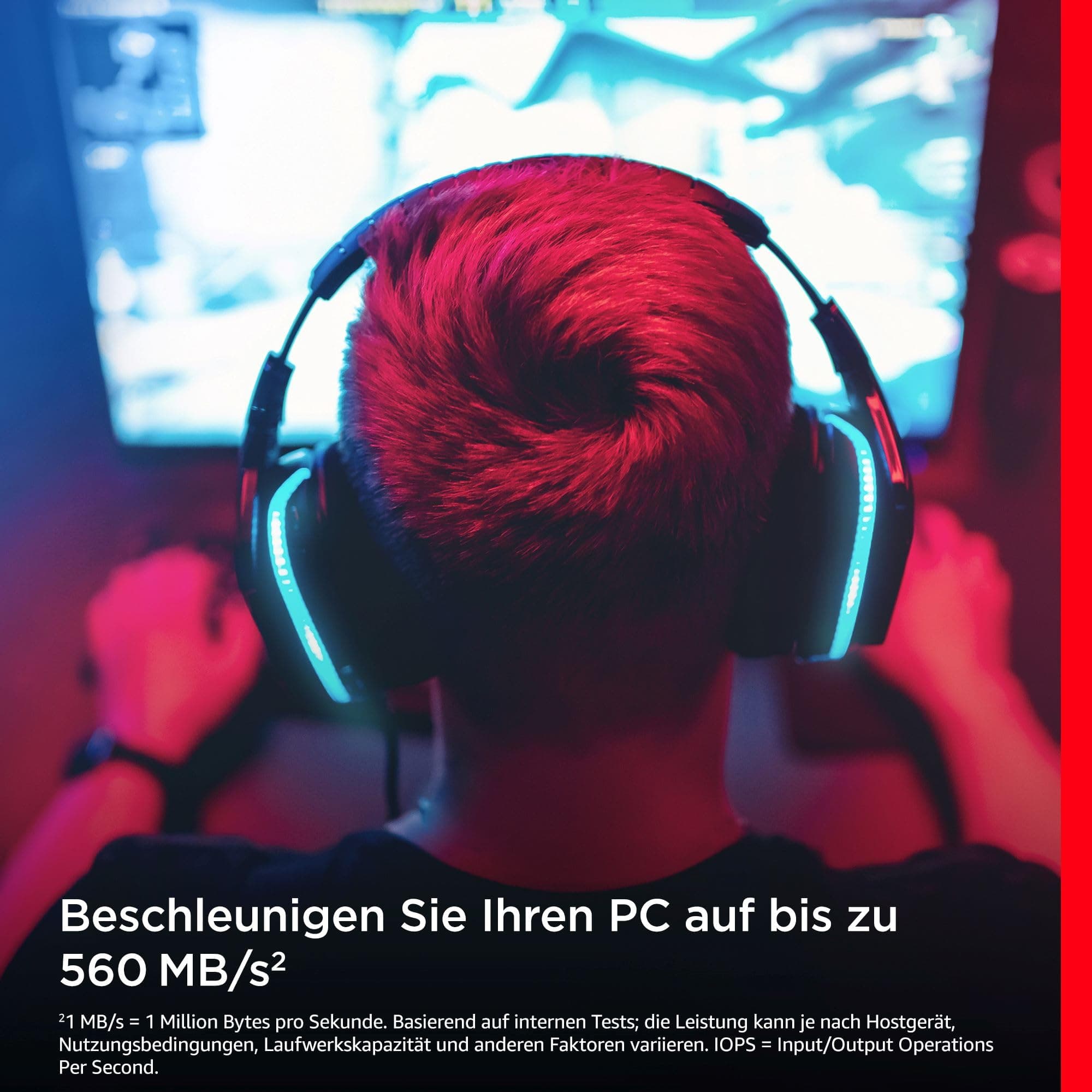 SanDisk Ultra 3D SSD 500 GB interne Festplatte (SSD intern 2,5 Zoll, stoßbeständig, 3D NAND-Technologie, n-Cache 2.0-Technologie, 560 MB/s Übertragungsraten) Schwarz Bild 4