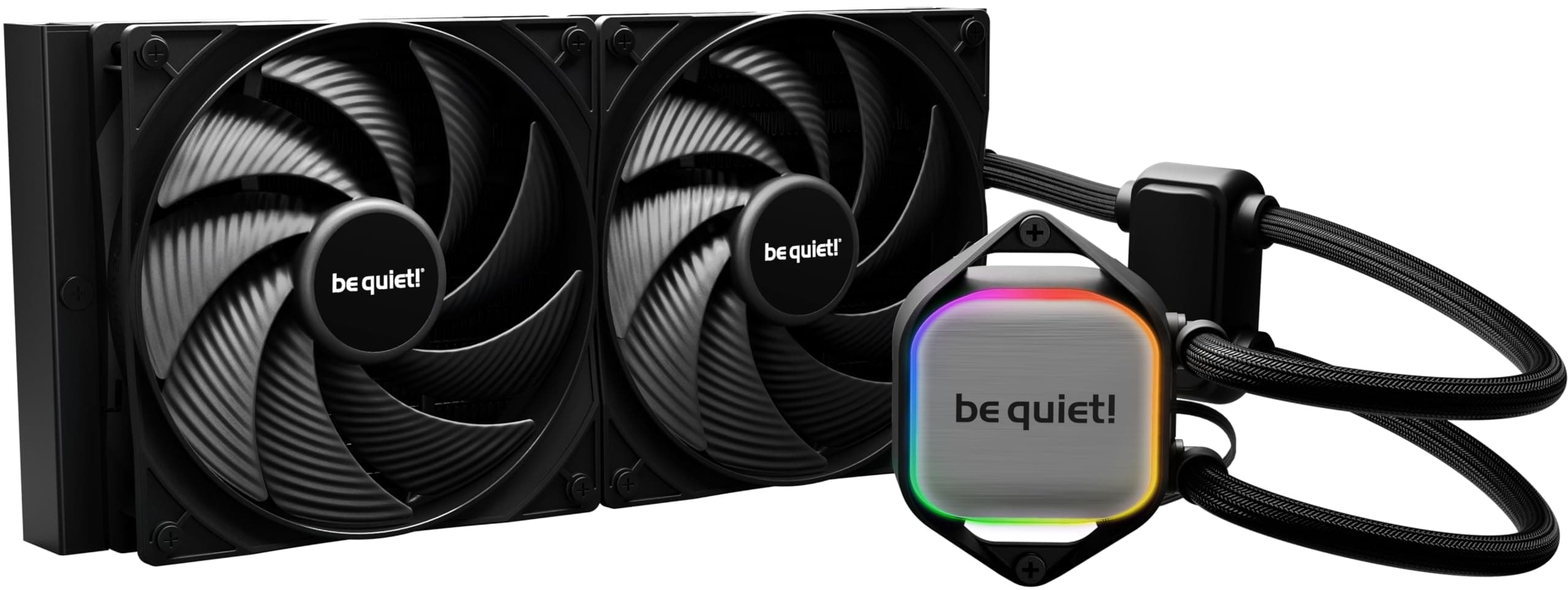 be quiet! Pure Loop 2 280mm All-in-One Wasserkühlung für übertaktete AMD und Intel Systeme, 2x Pure Wings 3 PWM high-speed Lüfter, hoher Druck, entkoppelte PWM-Pumpe mit ARGB-Beleuchtung, BW018 Bild 2