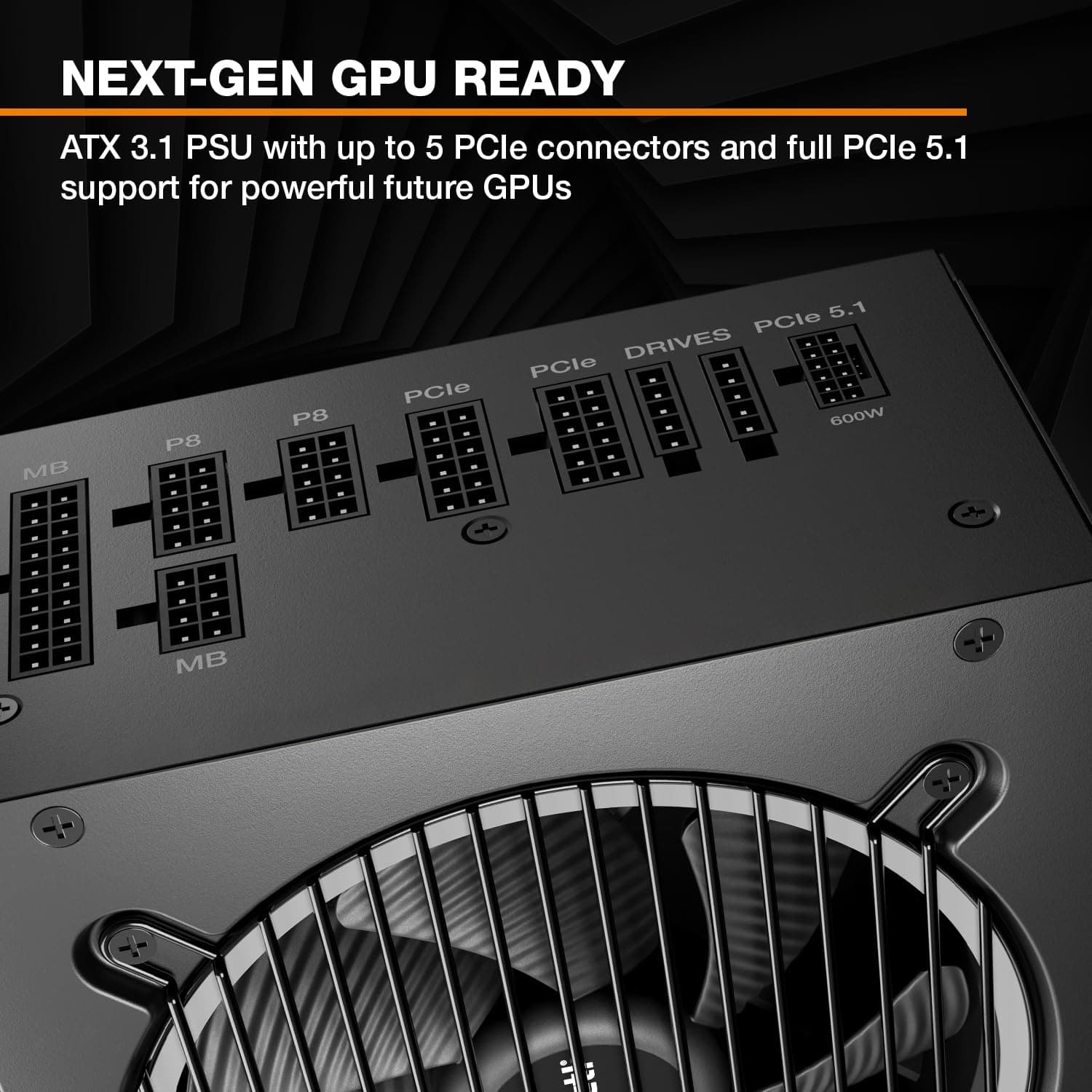 be quiet! Pure Power, Netzteil, 13 m, 750 W, 80 Plus Gold-Zertifizierung, ATX 3.1 PSU, Unterstützung für PCIe 5.1 GPUs, 120 mm halbpassiver be quiet! Lüfter, LLC-Technologie, ein einziges Bild 7