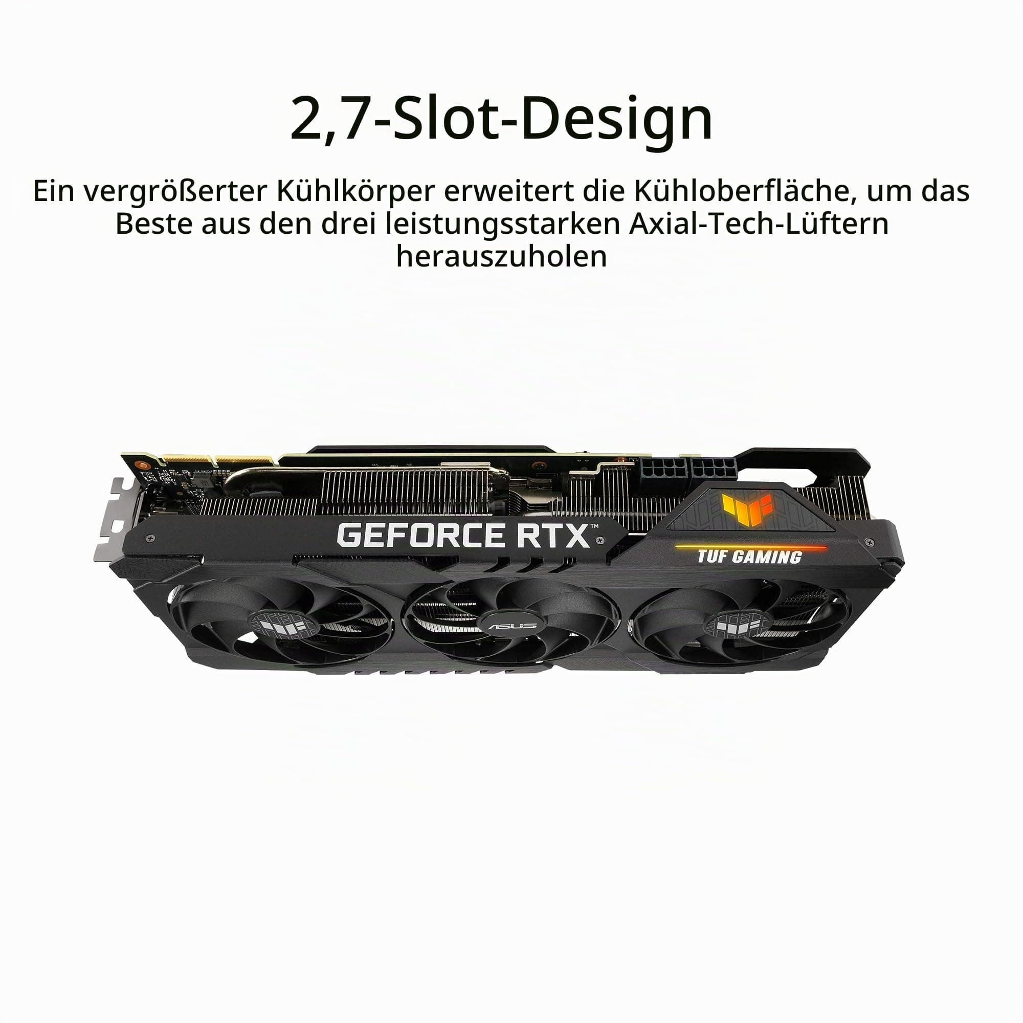 ASUS TUF GeForce RTX 3090 24 GB OC Version Gaming Grafikkarte (Nvidia Ampere, PCIe 4.0, GDDR6X Speicher, 2x HDMI 2.1, 3x DisplayPort 1.4a, TUF-RTX3090-O24G-GAMING) Bild 5