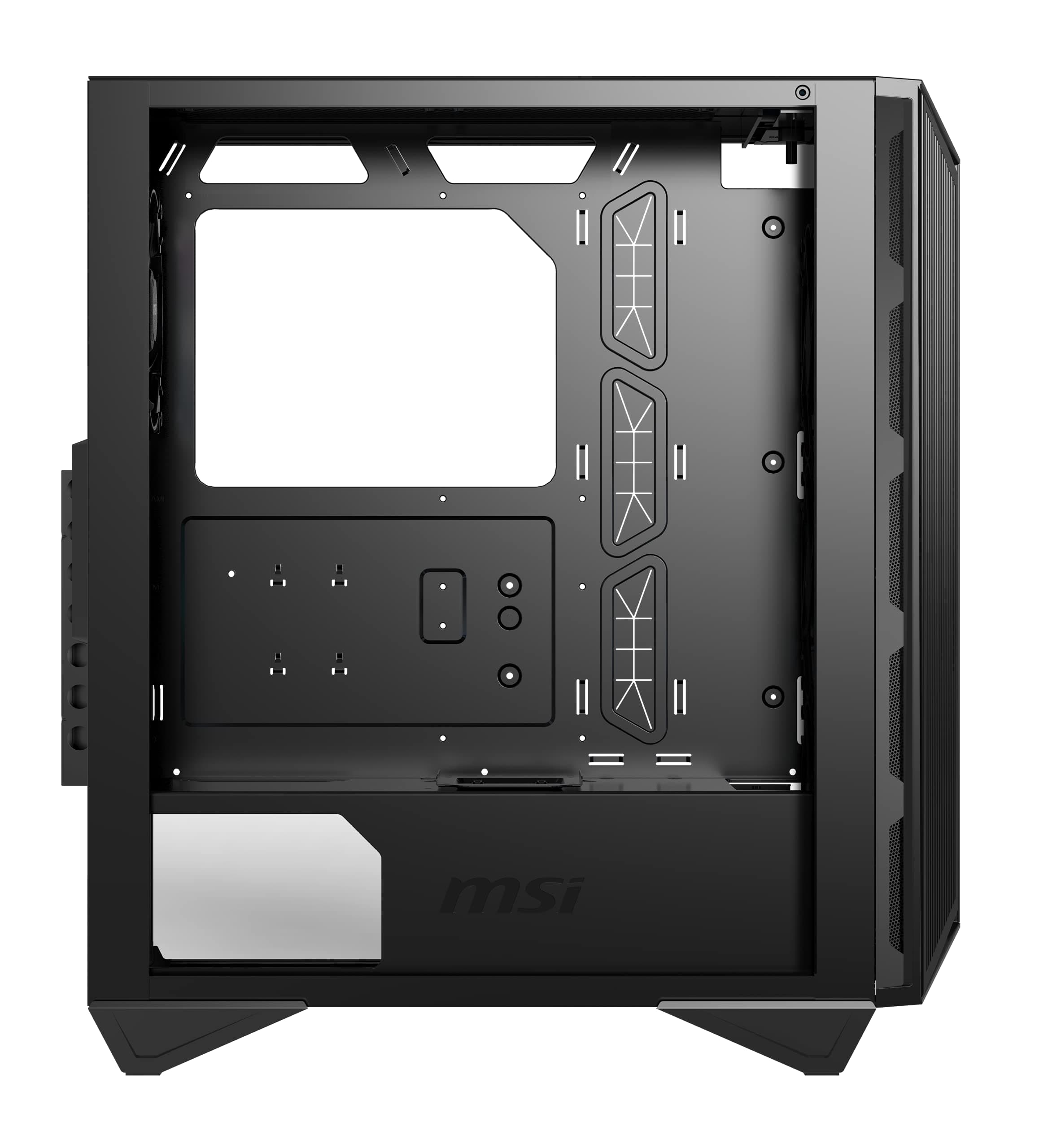 MSI MPG GUNGNIR 111R Mid-Tower ATX Gehäuse (2X USB 3.1 Anschluss, 4X 120mm A-RGB Fan im Lieferumfang, schwarz, A-RGB) Bild 7