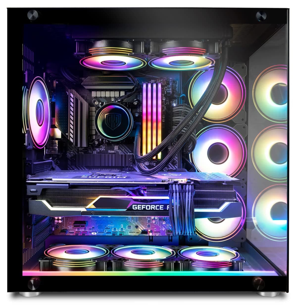 Vibox SG-X-232 Gaming PC Set Komplett • Monitor 27 Zoll • Intel Core i9 14900KF 24-Kern • Nvidia RTX 5080 16GB • 32GB RAM • 1TB NVMe M.2 SSD • Windows 11 • WLAN 6 + Bluetooth 5.4 RTX 5080 | 2 TB SSD | Windows 11 Schwarz Bild 2