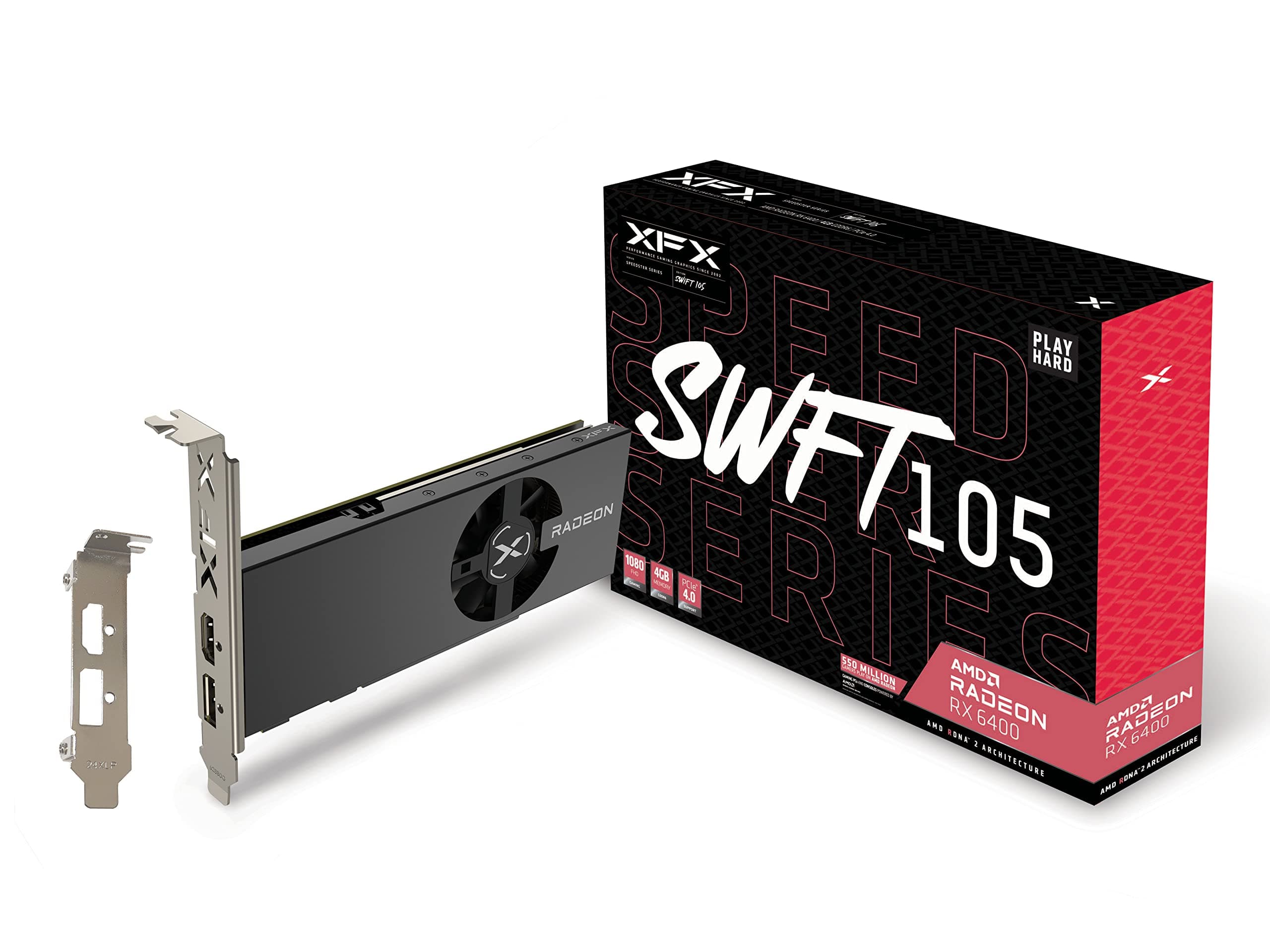 XFX Speedster SWFT105 Radeon RX 6400 Gaming Grafikkarte mit 4GB GDDR6, AMD RDNA™ 2 (RX-64XL4SFG2) Bild 2