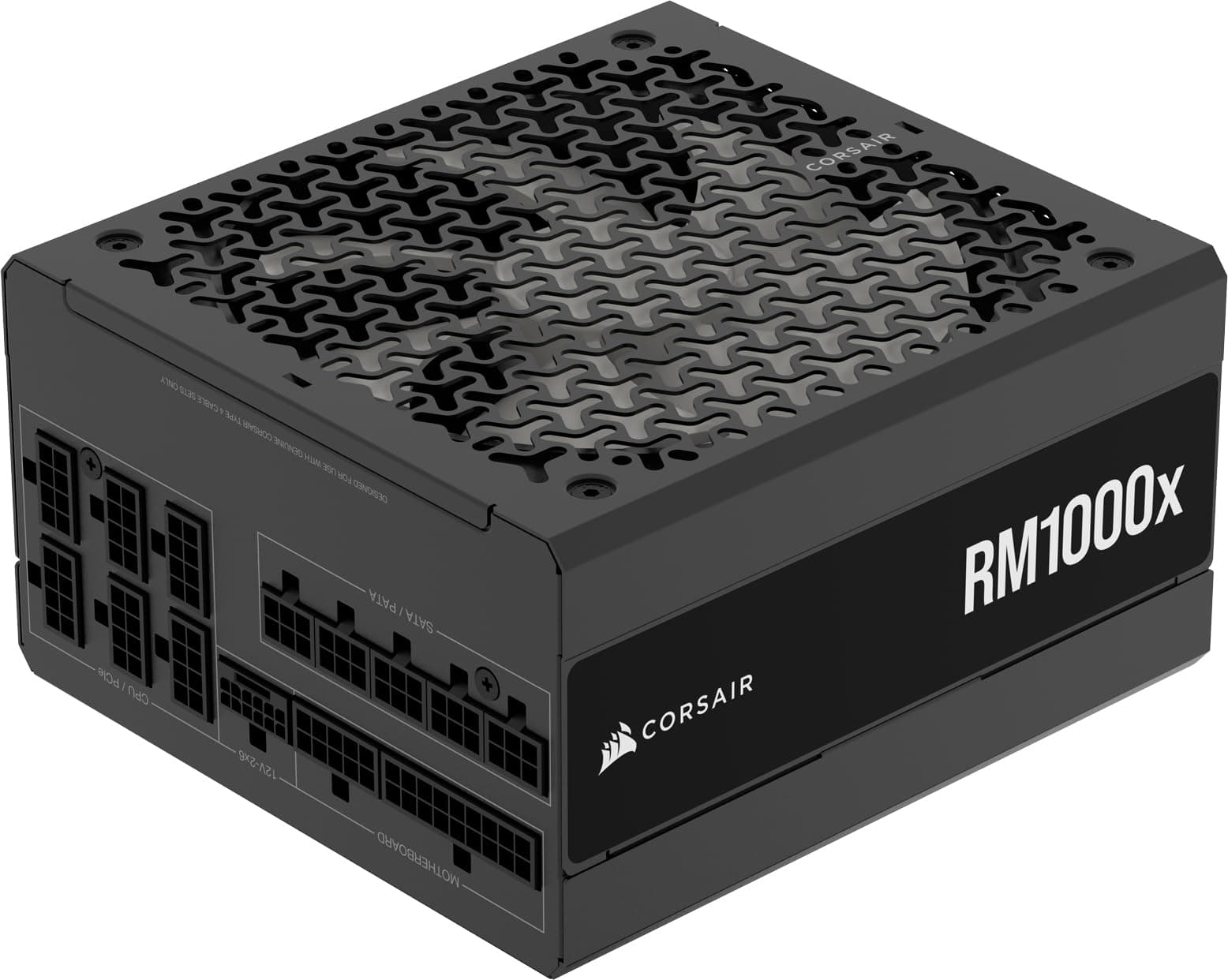 CORSAIR RM1000x Geräuscharmes Vollständig Modulares ATX-Netzteil – Zero RPM-Lüftermodus, ATX 3.1-Konform, PCIe 5.1-Unterstützung, Cybenetics Gold, Native 12V-2x6-Anschluss – Schwarz RMx (2024) ATX 3.1, PCIe 5.1 1000W