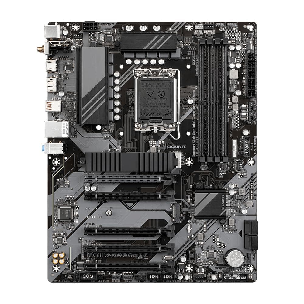 GIGABYTE B760 DS3H AX Mainboard - Unterstützt Intel Core Prozessoren der 14. Generation, 8+2+1 Phasen digitales VRM, bis zu 7600MHz DDR5 (OC), 2X PCIe 4.0 M.2, Wi-Fi 6E, GbE LAN, USB 3.2 Gen 2x2 Bild 3