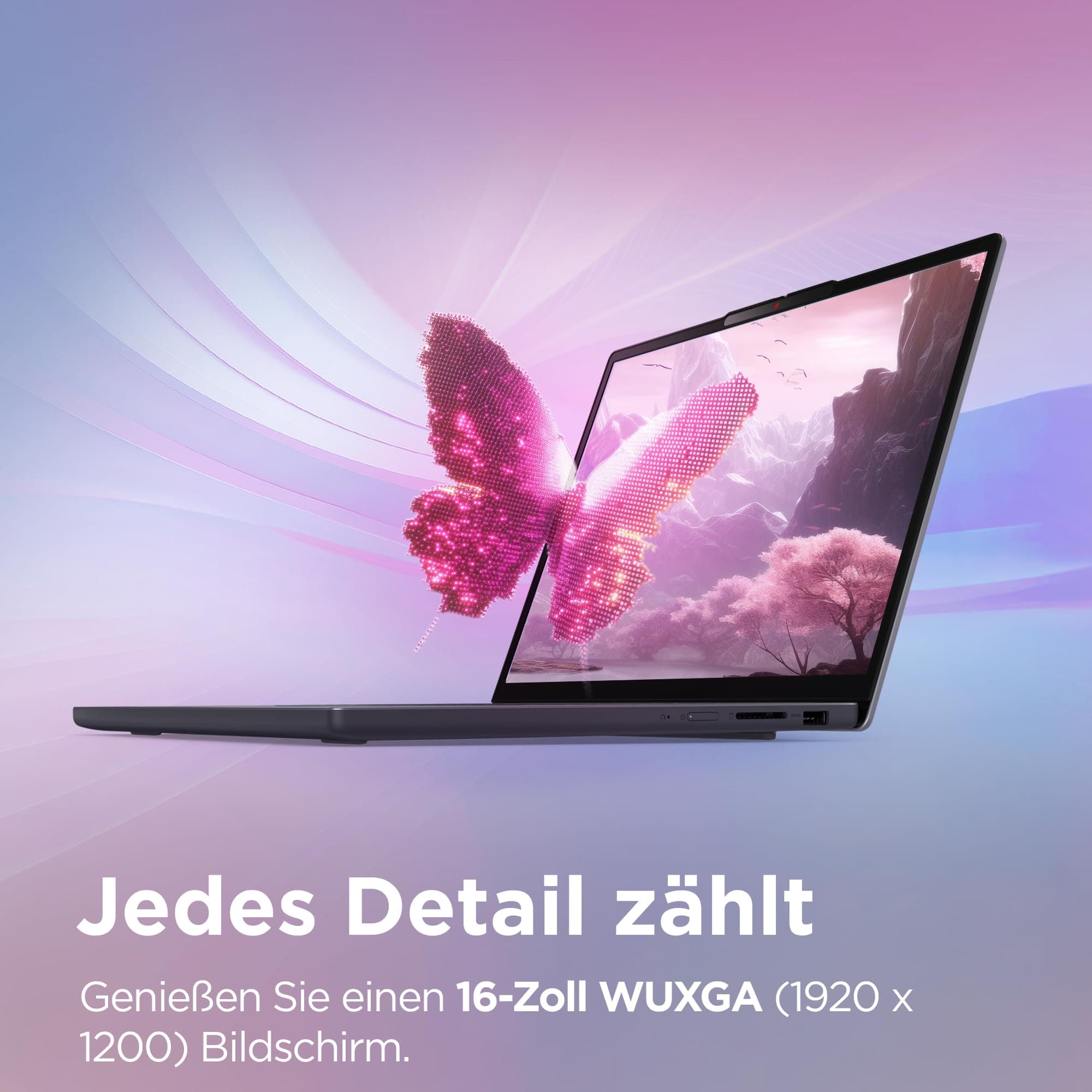 Lenovo IdeaPad Slim 3 Laptop | 16" WUXGA Display | AMD Ryzen 5 150 | 512GB SSD | 16GB RAM | AMD Radeon Grafik | QWERTZ | Windows 11 | Luna Grau | 3 Monate Premium Care Bild 4