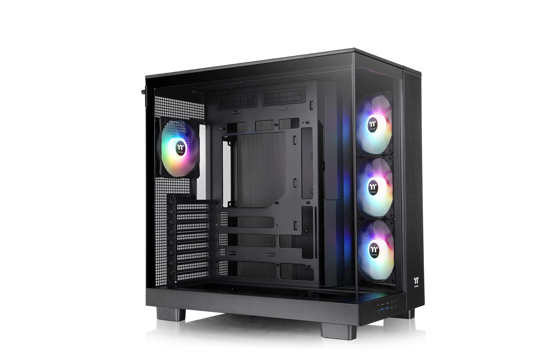 Thermaltake View 380 XL TG ARGB | Mid Tower PC‑Gehäuse | 4‑mm Tempered Glass | E‑ATX & XL‑Mainboard Support | USB‑C Front I/O | 360‑mm Radiator Support | High‑Airflow Design | Black View 380 XL Black