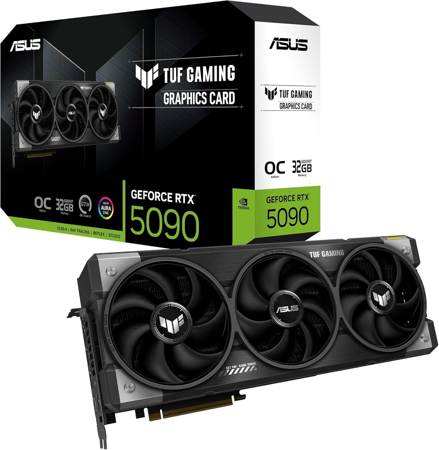 ASUS TUF Gaming GeForce RTX 5090 OC Edition 32GB GDDR7 Gaming Grafikkarte (Nvidia GeForce RTX5090, 3,6 Slot Design, PCIe 5.0, 2X HDMI 2.1b, 3X DisplayPort 2.1a) Bild 2