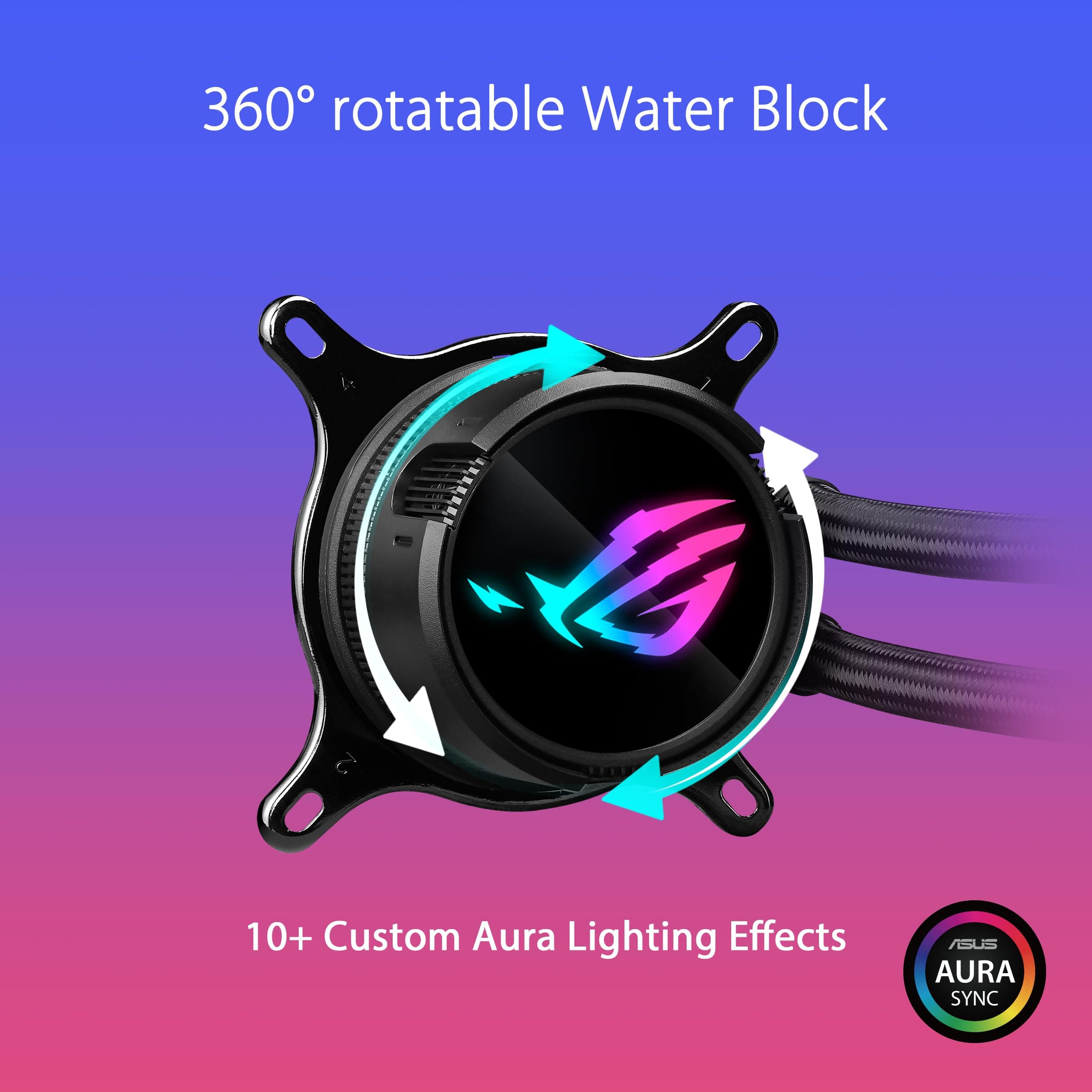 ASUS ROG Strix LC III 360 ARGB All-in-One Flüssig-CPU-Wasserkühlung schwarz (DREI adressierbare ROG ARGB-Lüfter, Anti-Vibrations-Gummi, kompatibel mit Intel LGA 1700, 1200, 115X, AMD AM5, AM4) Bild 3