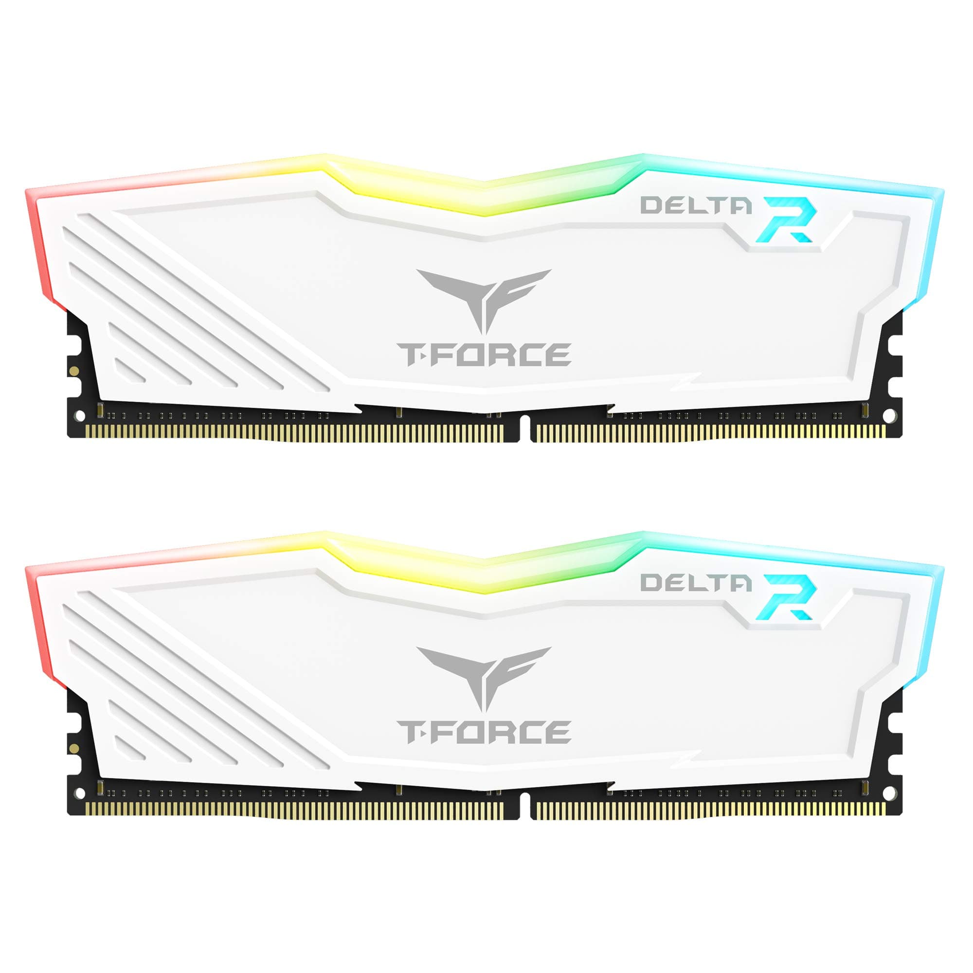 TEAMGROUP Team T-Force Delta RGB DDR4 Gaming Memory, 2 x 8 GB, 3600 MHz, 288 Pin DIMM, White 16GB (8GBx2) - 3600MHz C18 weiß