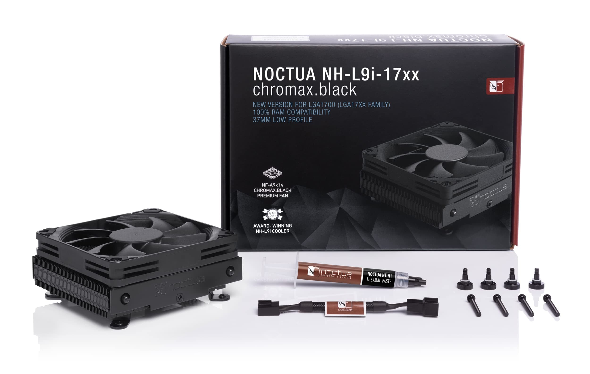 Noctua NH-L9i-17xx chromax.black, Low-Profile CPU-Kühler für Intel LGA1700 und LGA1851 (Schwarz) Bild 7