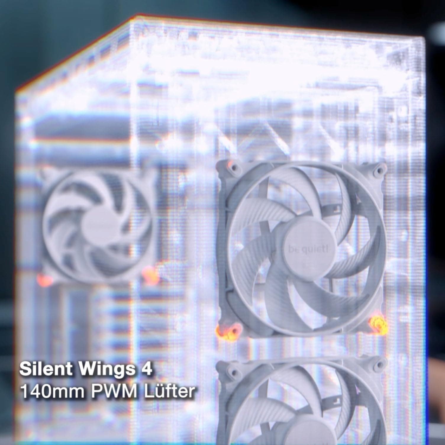 be quiet! Dark Base Pro 901 White PC-Gehäuse maximaler Airflow, 3X Silent Wings 4 PWM Lüfter, nahezu unhörbarer Betrieb, Touch-sensitives I/O-Panel invertiertes Layout möglich ARGB-Beleuchtung Bild 4