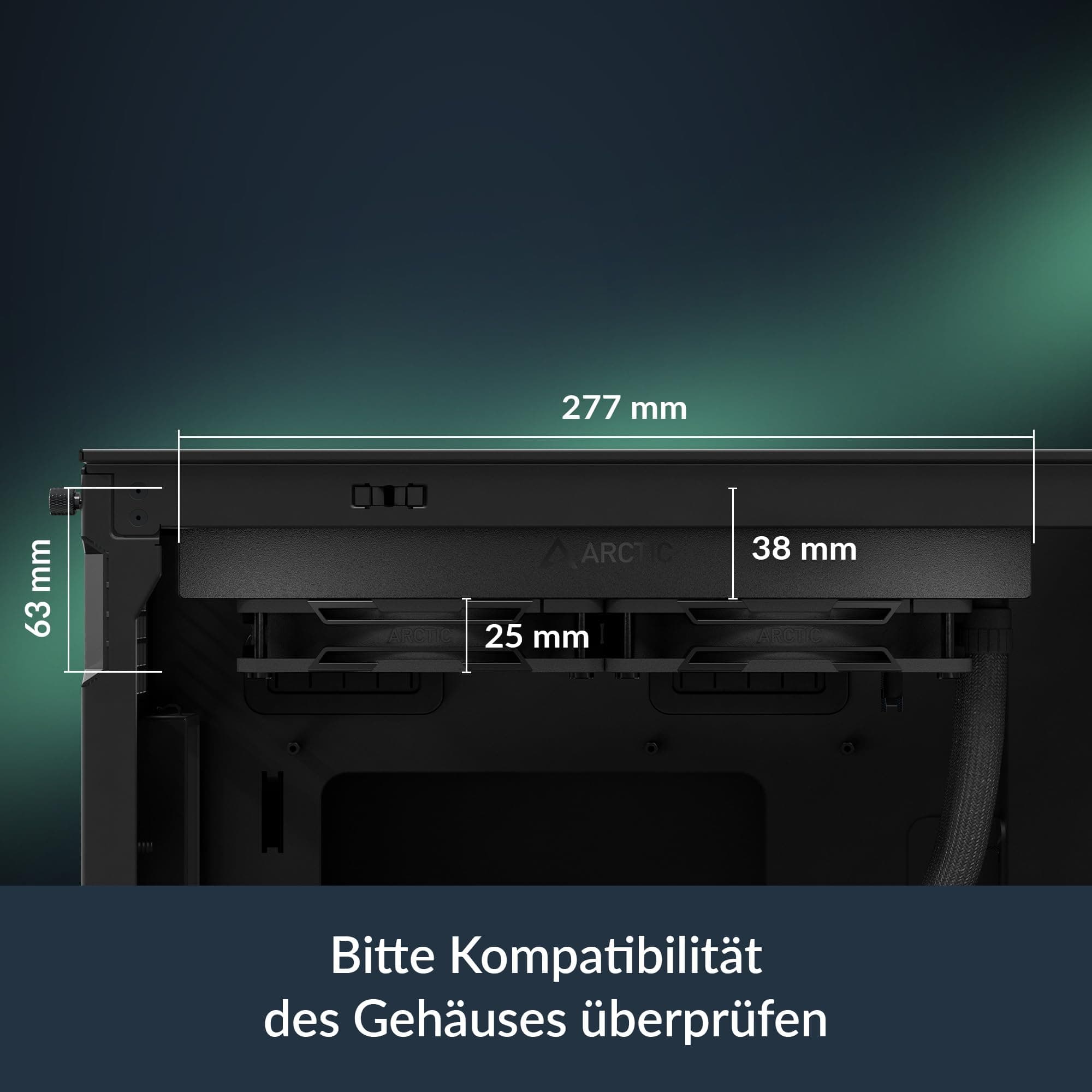 ARCTIC Liquid Freezer III Pro 240 A-RGB - Wasserkühlung PC, AIO CPU Wasserkühler, 2x120 mm, 38 mm Radiator, PWM-Pumpe, VRM-Lüfter, AMD AM5/AM4, Intel LGA1851/1700 Contact Frame - Schwarz Bild 7