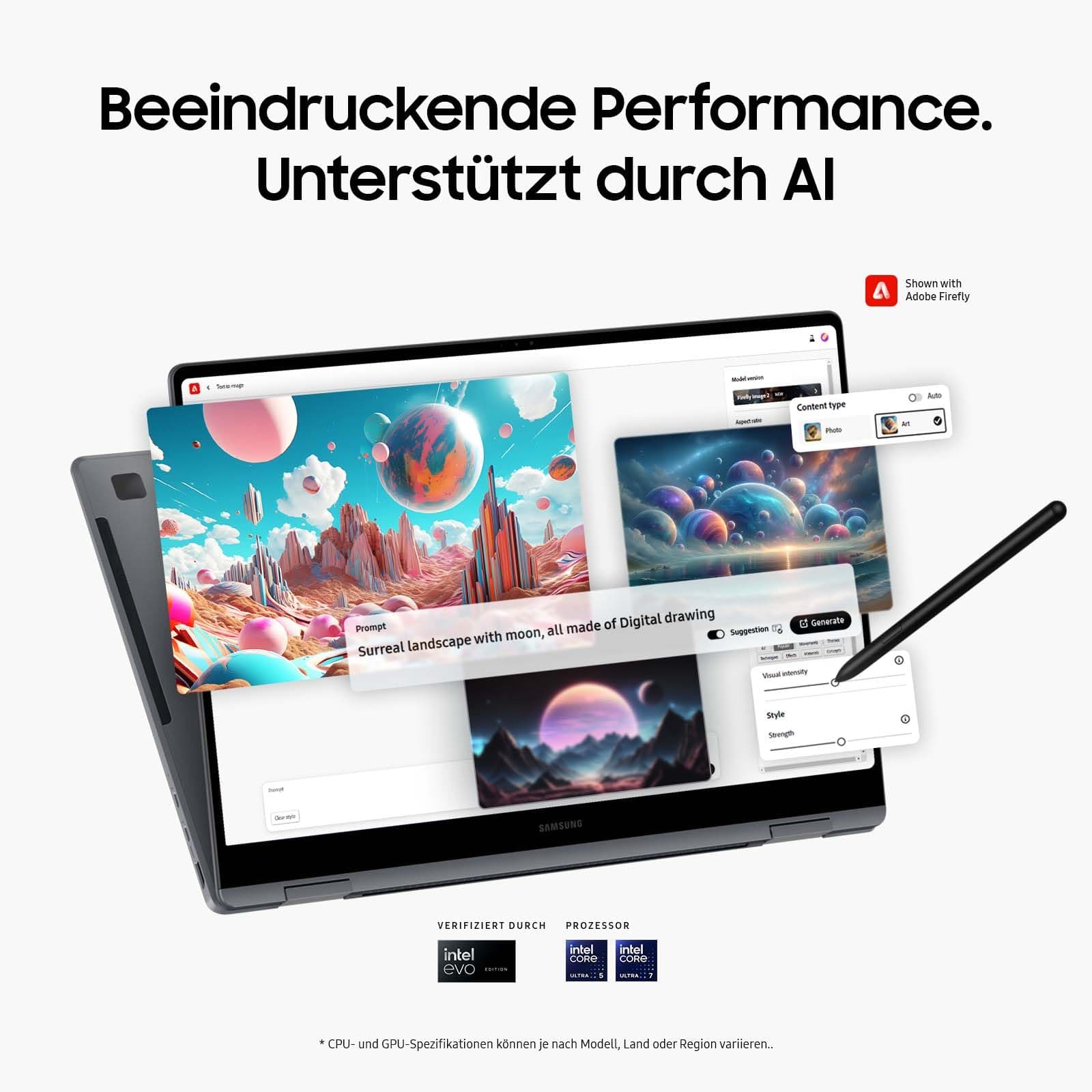 Samsung Galaxy Book4 Pro 360 Notebook, 16"-Laptop, Intel Core Ultra 7, 16 GB RAM, 512 GB, Moonstone Gray, 3 Jahre Herstellergarantie [Exklusiv auf Amazon] 16 GB RAM, 512 GB SSD Intel Core Ultra 7 Bild 2
