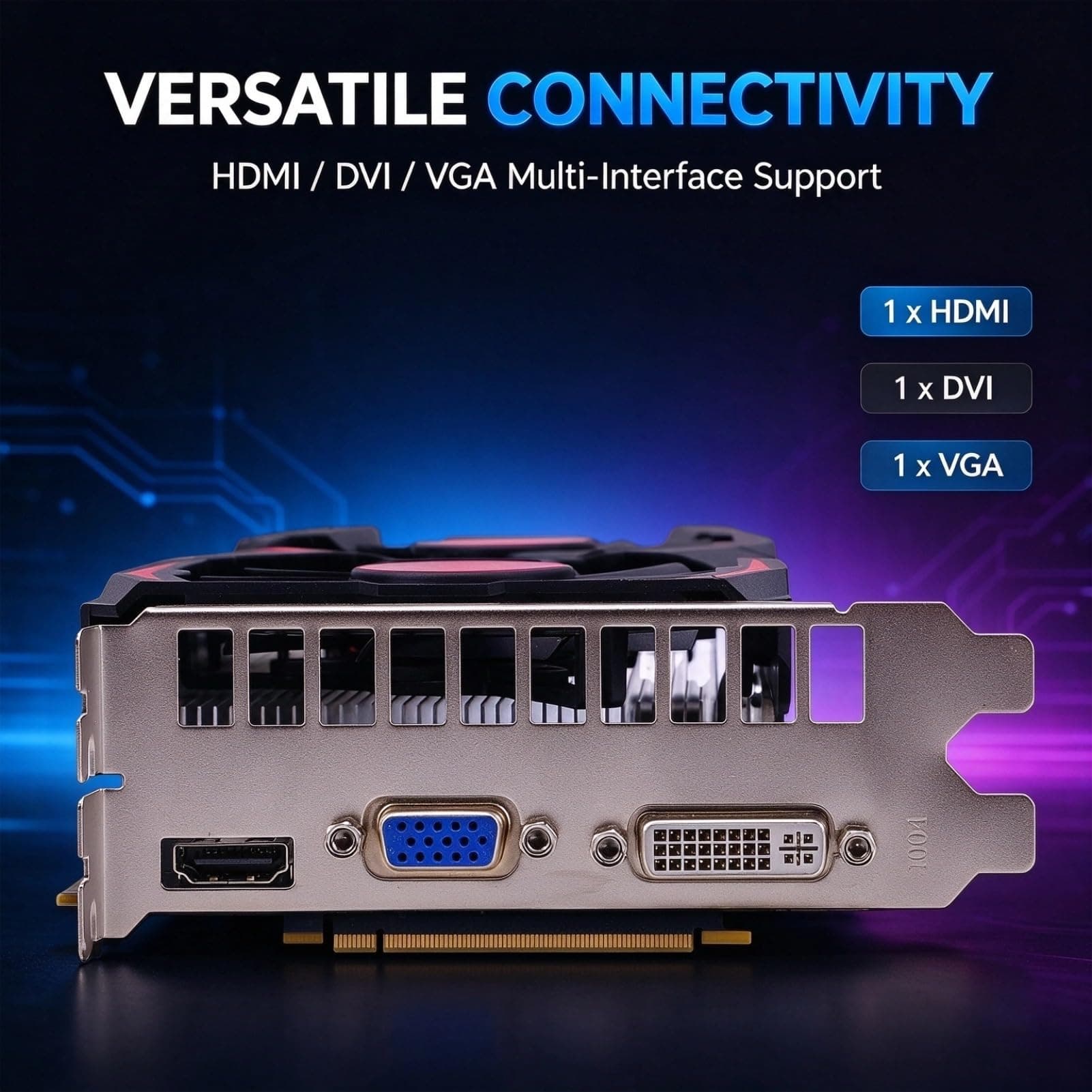 550 TI 6 GB GDDR5-Grafikkarte, 192 BIT Speicherbreite, 783 MHz Kernfrequenz, Doppellüfter, Effiziente und Leise Kühlung für Gaming-Arbeit und Videobearbeitung Bild 4