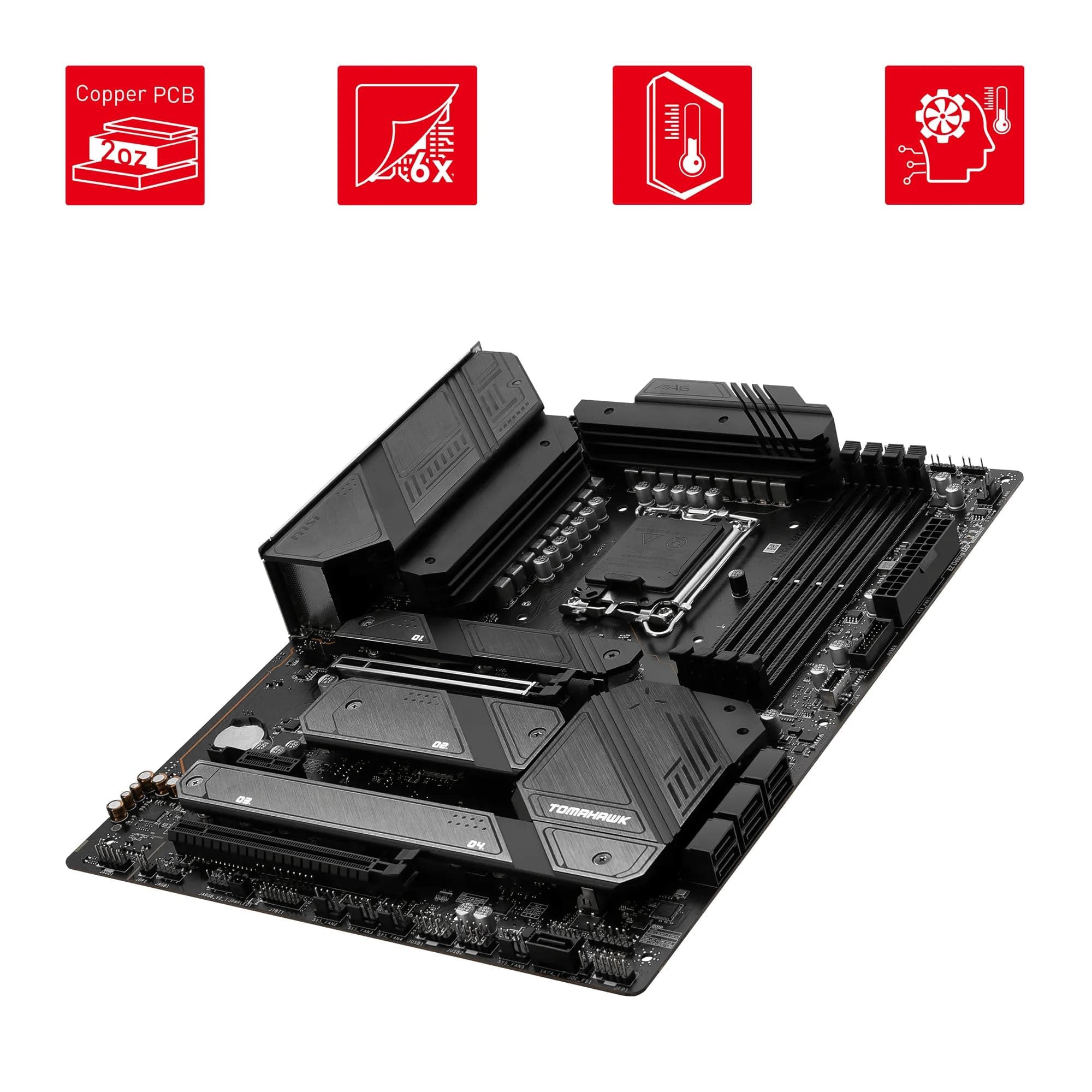 MSI MAG Z790 Tomahawk WiFi Mainboard, ATX - Unterstützt Intel Prozessoren der 12., 13. & 14. Gen, LGA 1700-90A SPS VRM,DDR5 Memory Boost 7200+MHz/OC, PCIe 5.0 & 4.0 x16,4 x M.2 Gen4,Wi-Fi 6E Bild 7