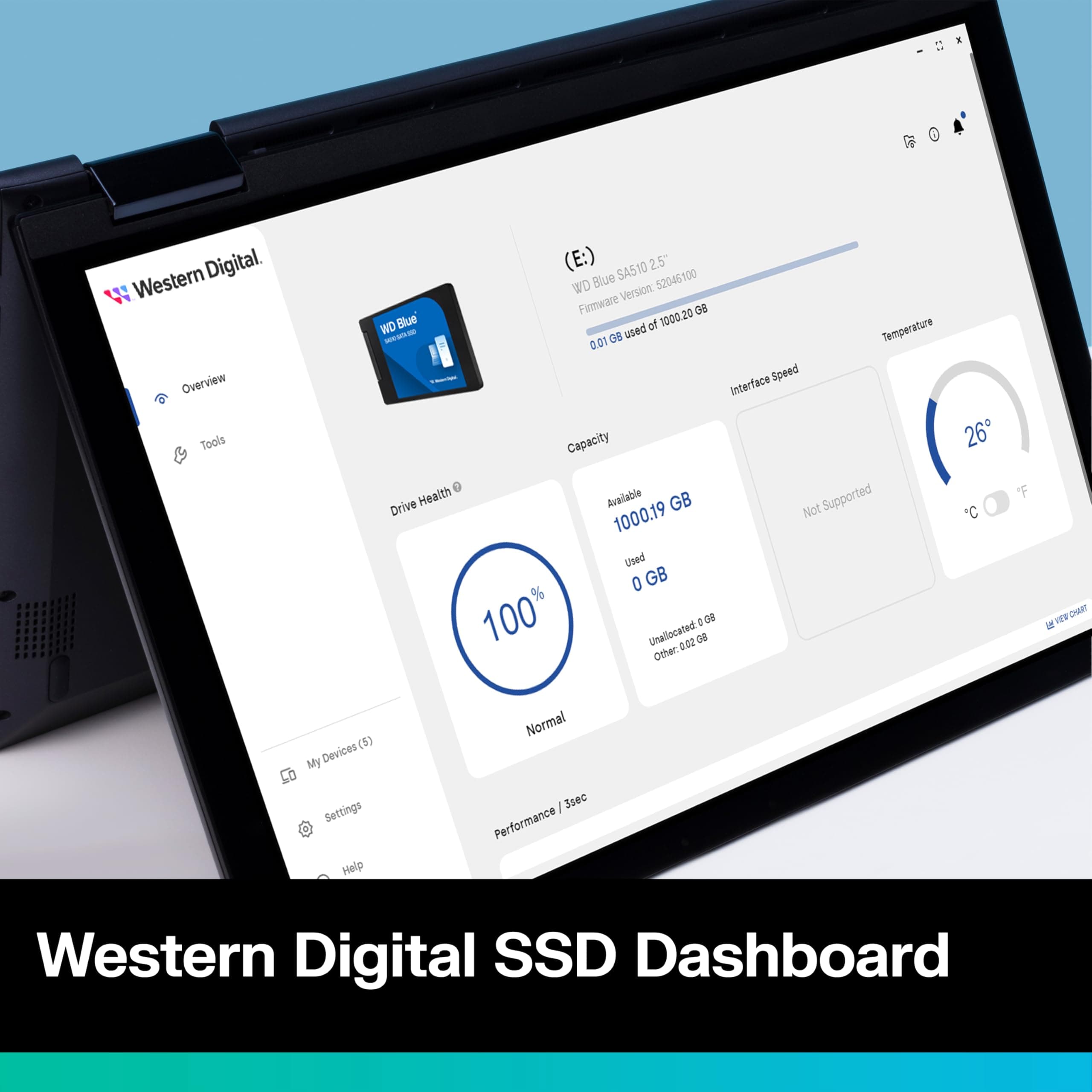 WD Blue SA510 SATA SSD 2 TB 2,5 Zoll (Lesen bis 560 MB/s, Schreiben bis 520 MB/s, Upgrade für PC/Laptop, dreimonatiges Probeabo von Dropbox Professional, Western Digital SSD Dashboard) Bild 8