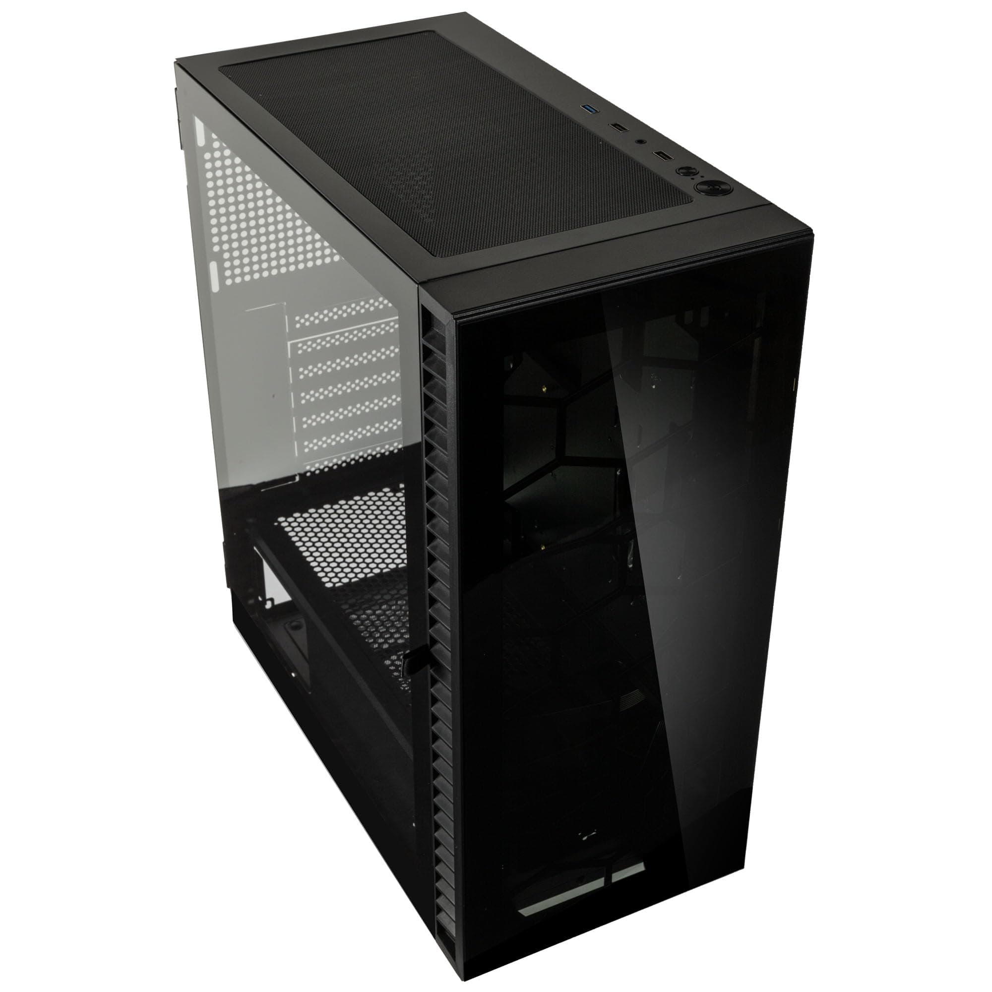 Kolink Observatory HF Glass Core PC-Gehäuse – Schwarz | ATX Midi-Tower mit Glasfront & Seitenteil, Hochwertiger Airflow, 420 mm Radiator-Support, Kabelführung Bild 3