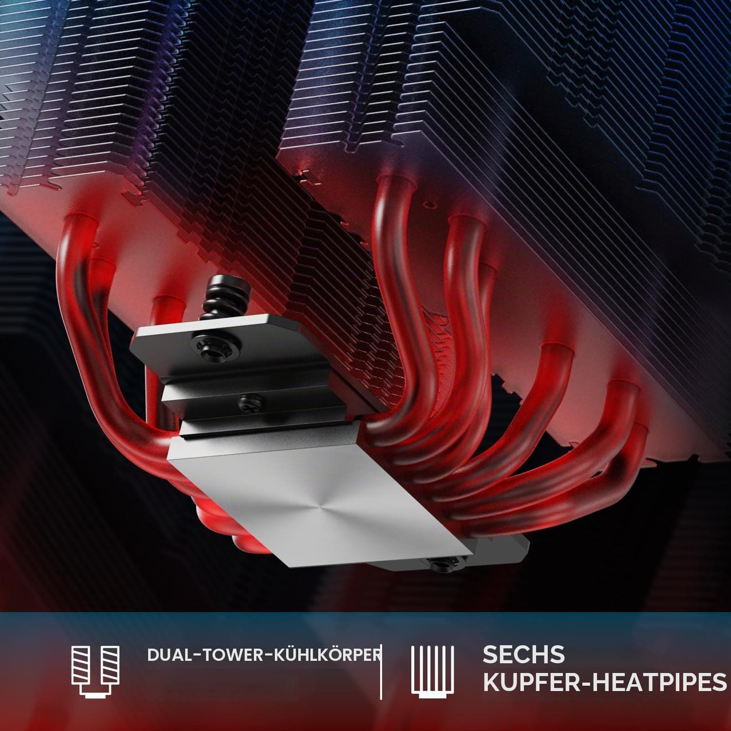 ID-COOLING FROZN A620 PRO SE - Doppelturm Luft-CPU-Kühler, 6×Ф6mm Wärmerohre, Zwei 120x120x25mm leise Lüfter, kompatibel mit Intel LGA1700/1851/1200/115X und AMD AM4/AM5 (157mm Höhe). Bild 3